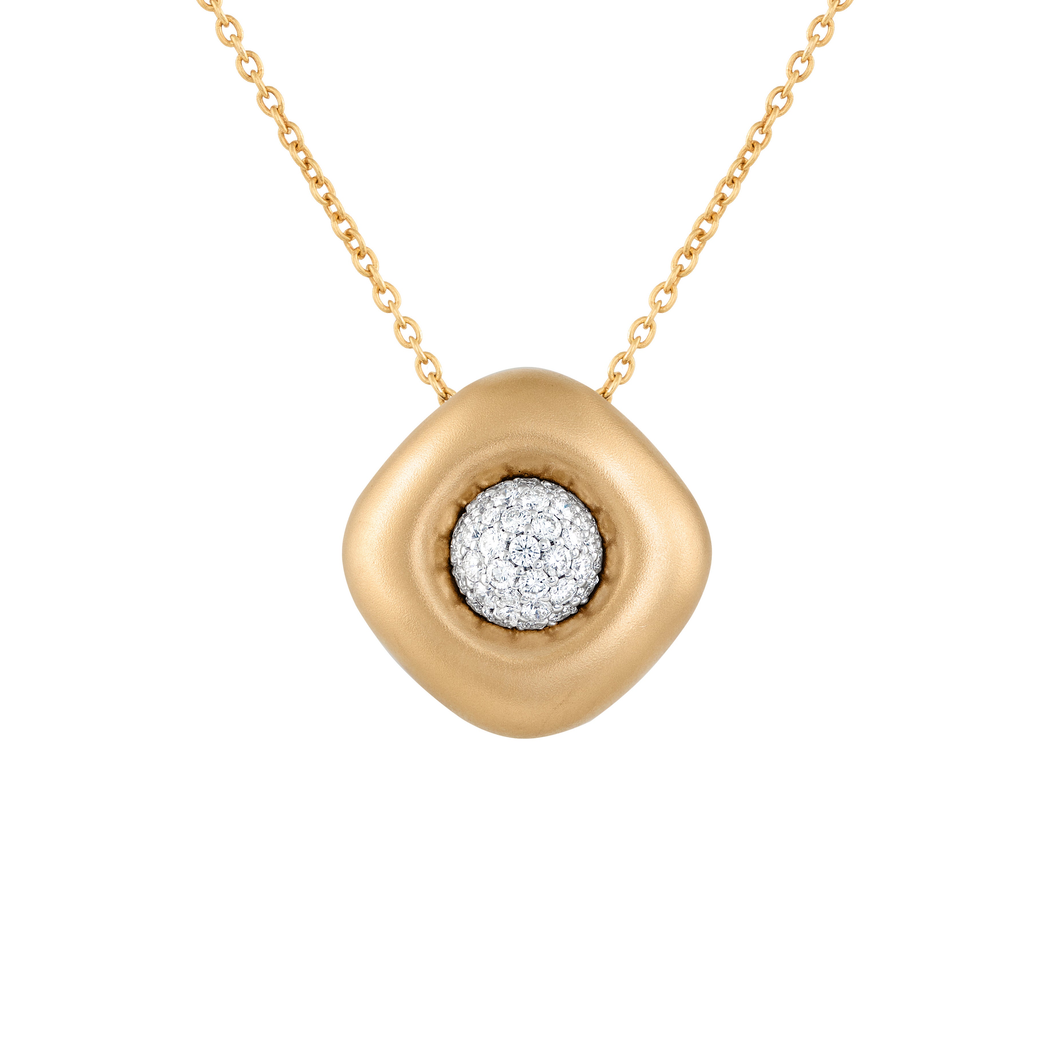 Diamonds 18K Yellow and White Gold Pendant, P 0151-3