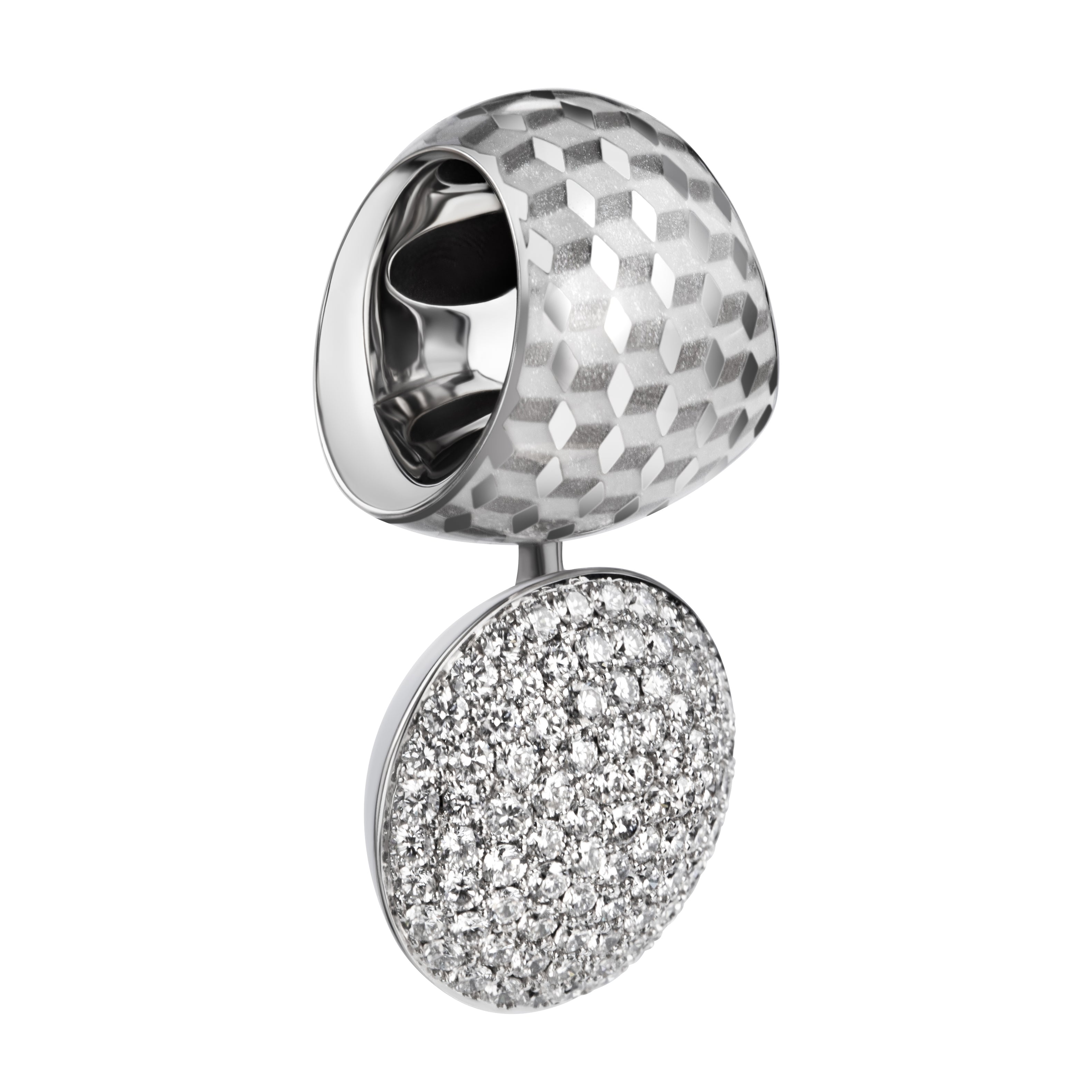 Enamel, Diamonds 18K White Gold Pendant, P 0178-70