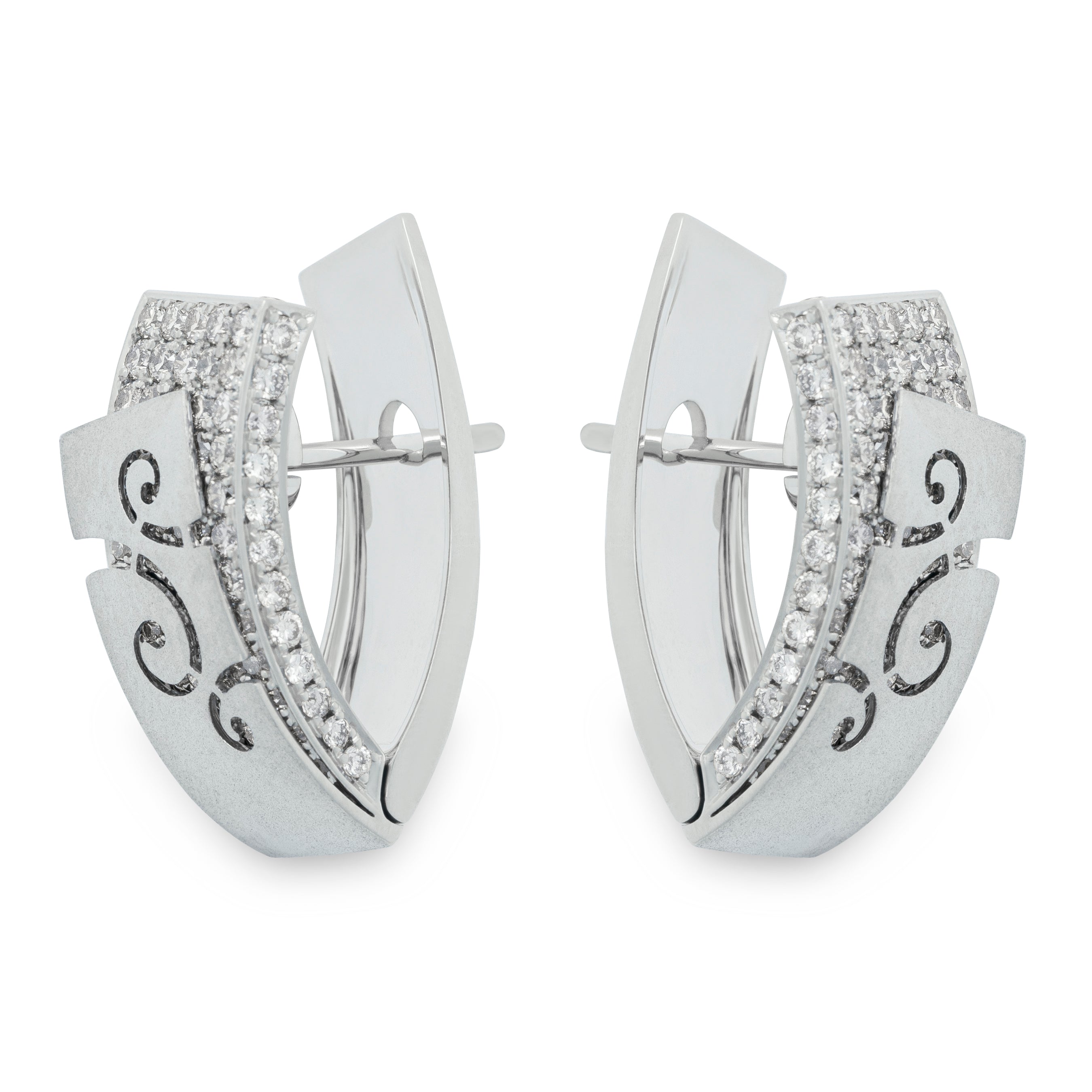 Diamonds 18K White Gold Earrings, E 0003-3