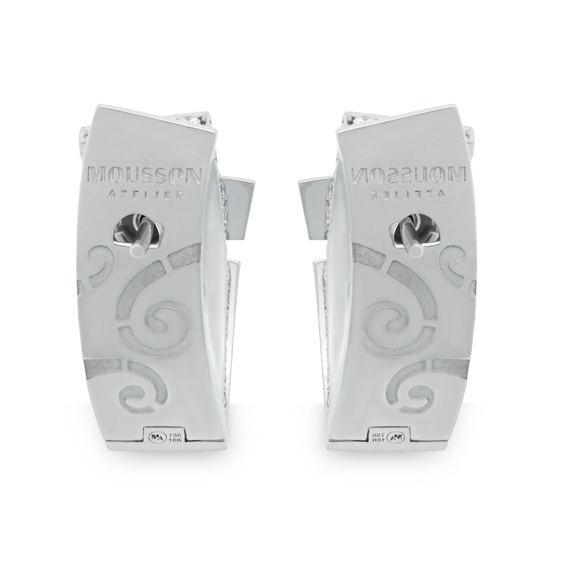 Diamonds 18K White Gold Earrings, E 0003-3