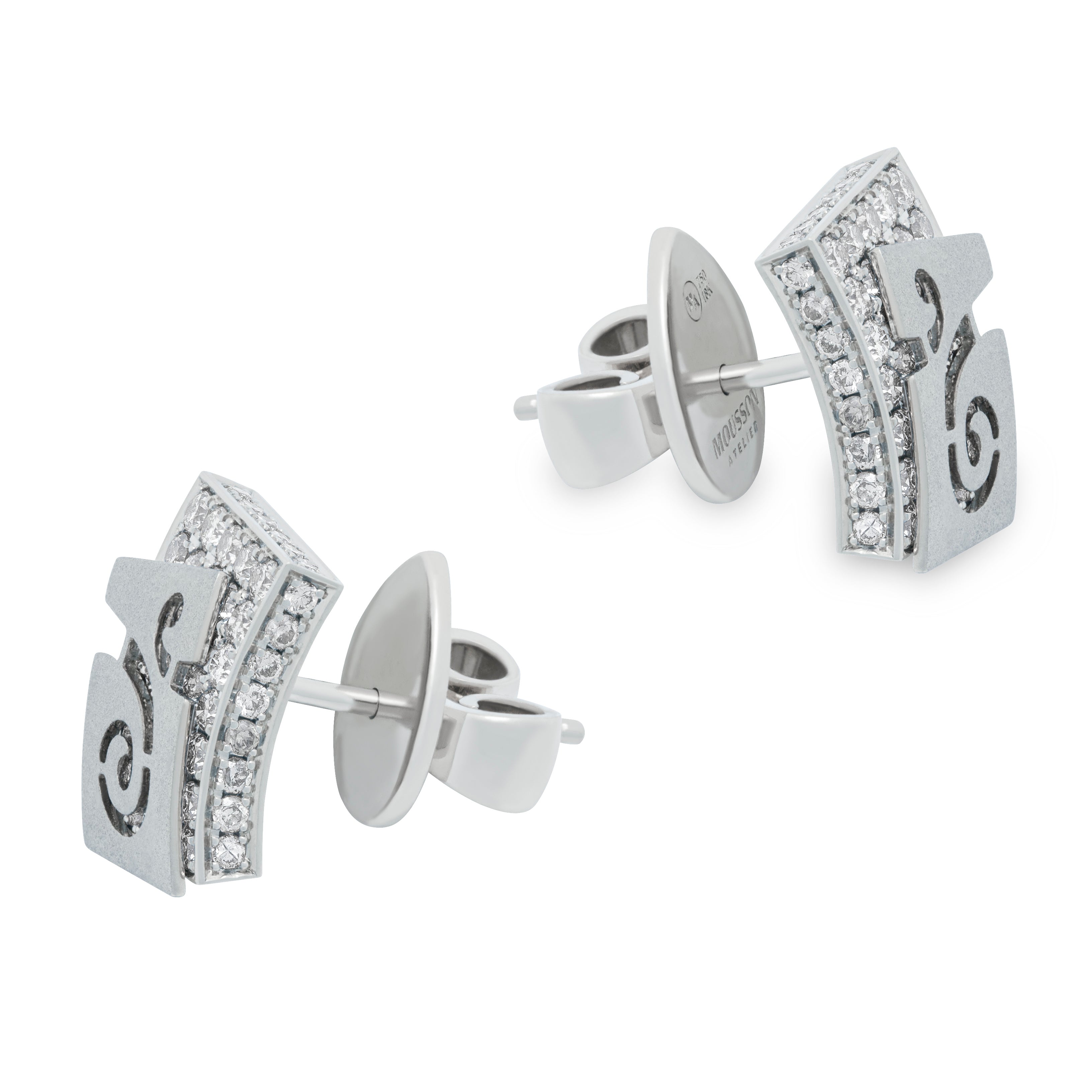 Diamonds 18K White Gold Earrings, E 0003-4