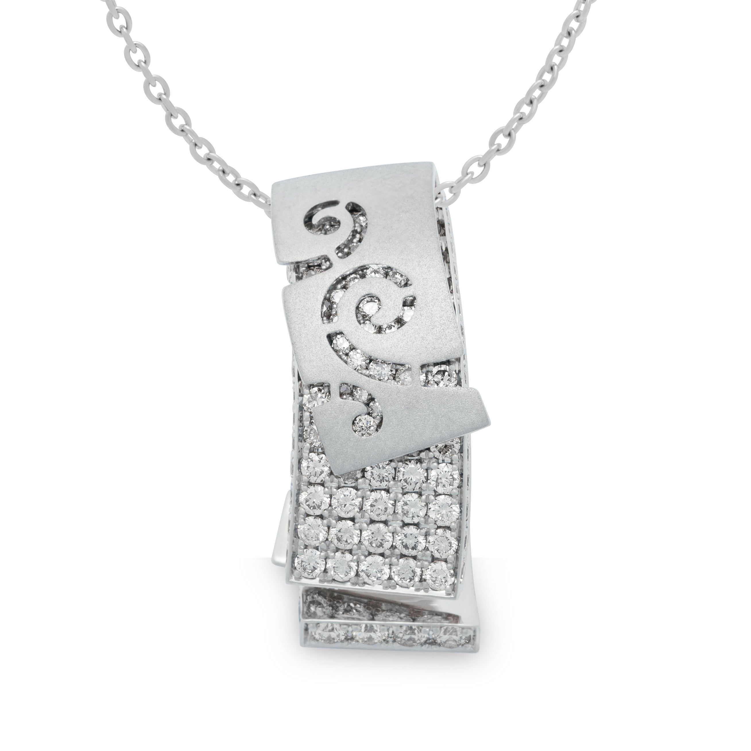 Diamonds 18K White Gold Pendant, P 0003-1