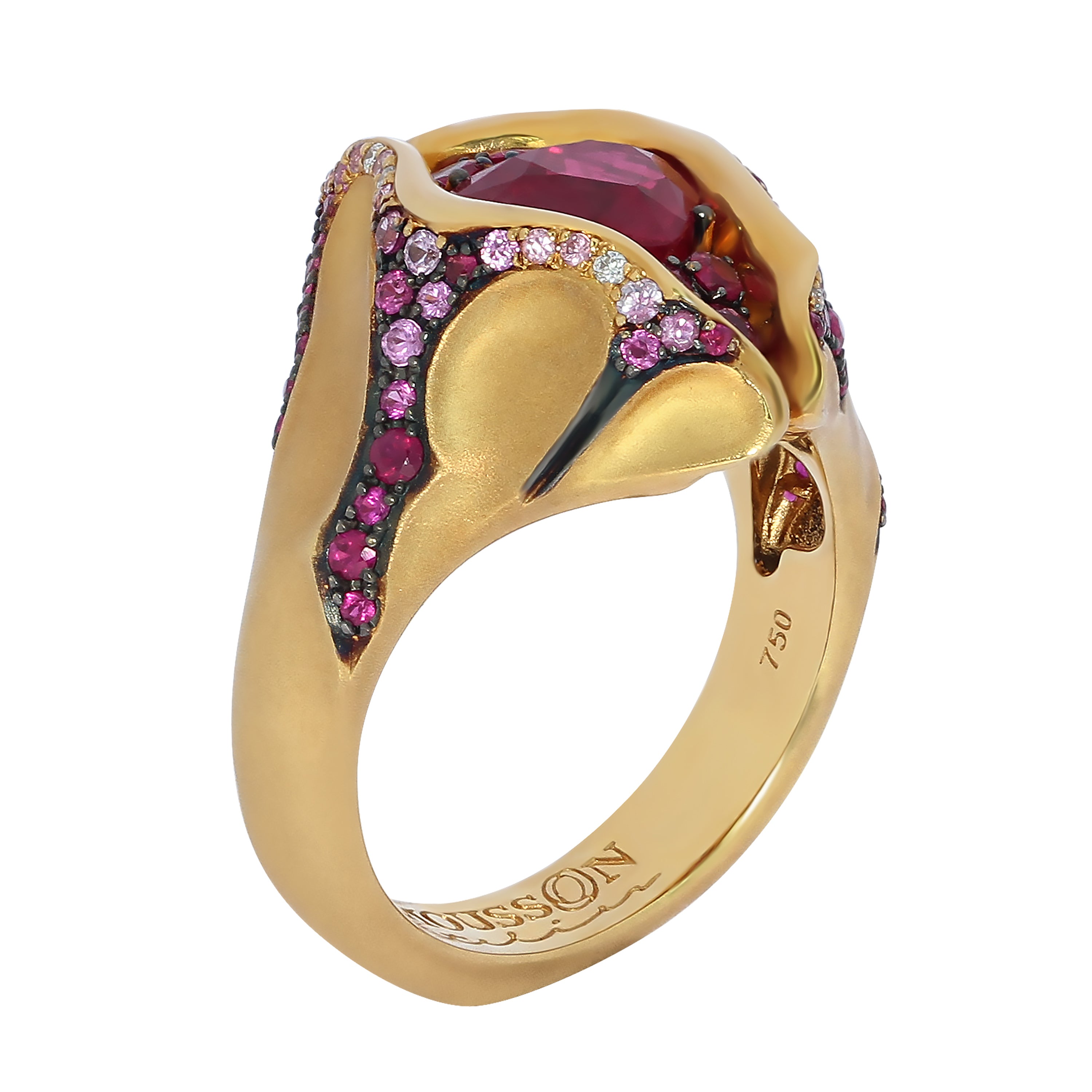 Ruby, Diamonds 18K Yellow Gold, Ring, R 0079-0/1