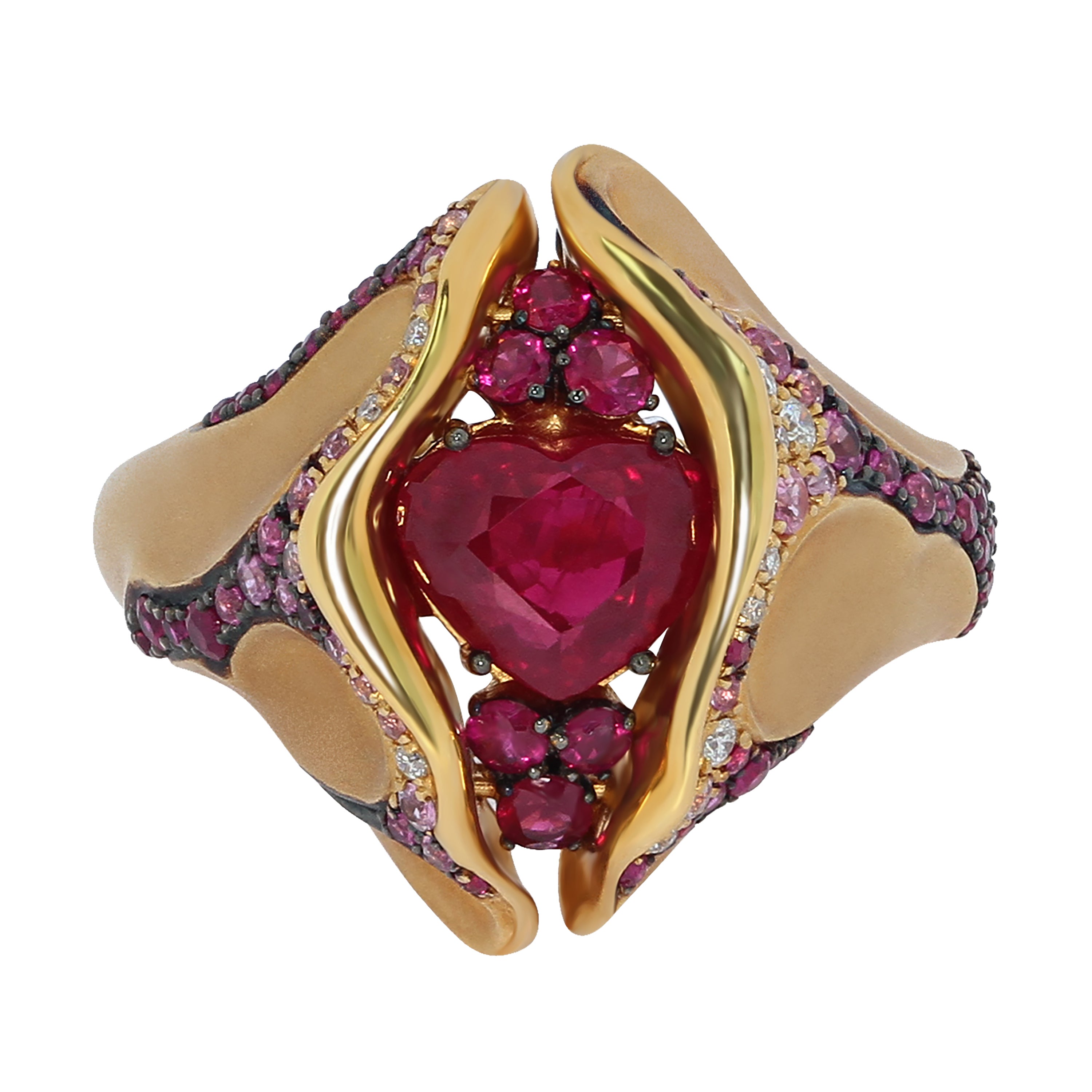 Ruby, Diamonds 18K Yellow Gold, Ring, R 0079-0/1