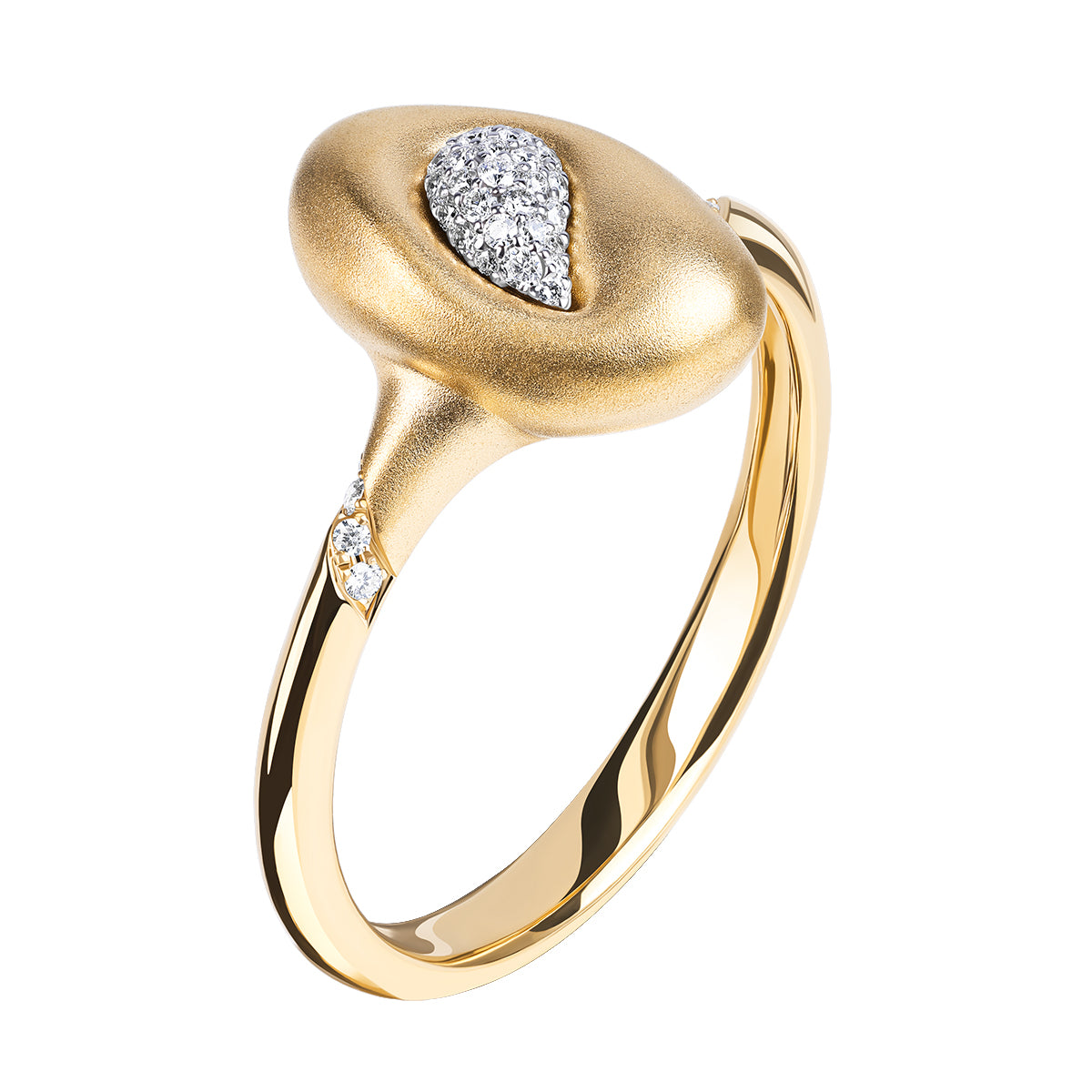 Diamonds, 18K Yellow and White Gold Ring, R 0150-1