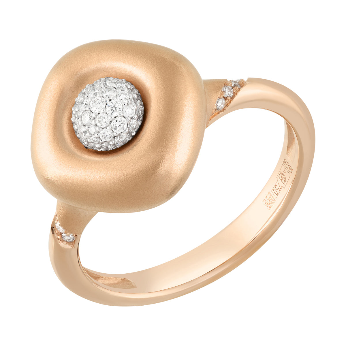Diamonds, 18K Rose and White Gold Ring, R 0151-1