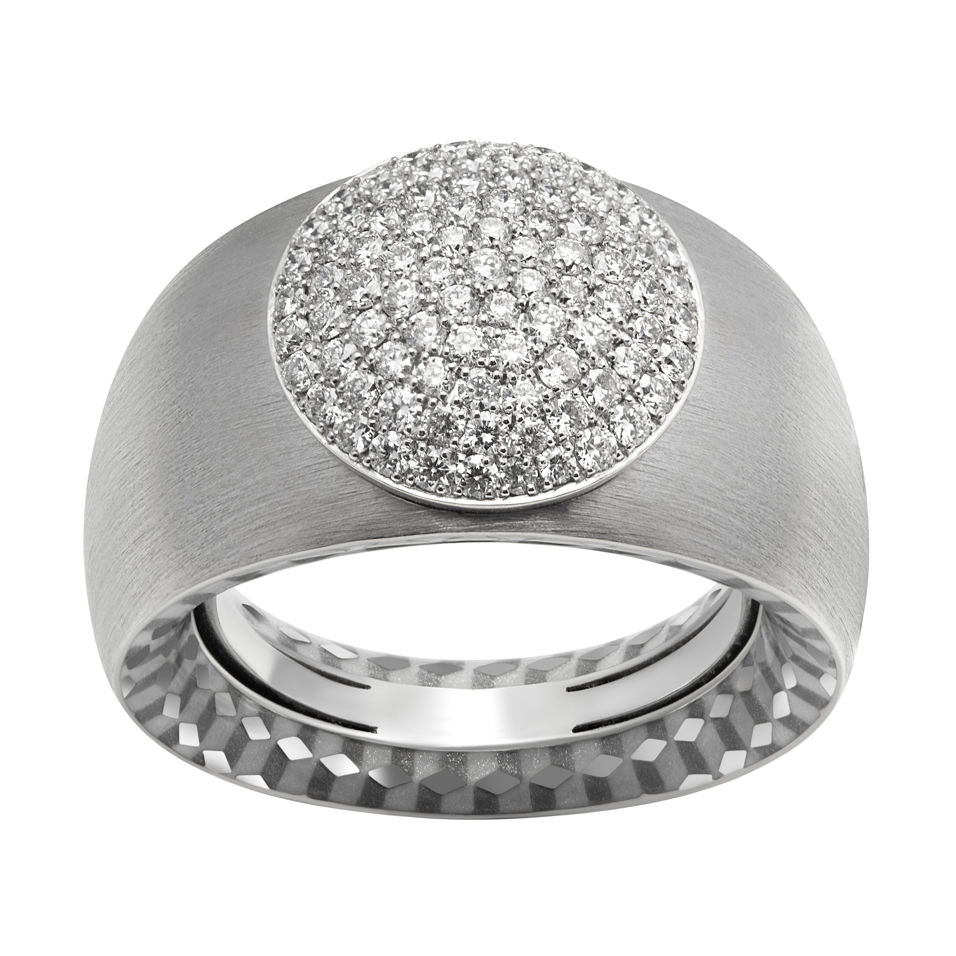 Diamonds, Enamel 18K White Gold Ring, R 0178-70