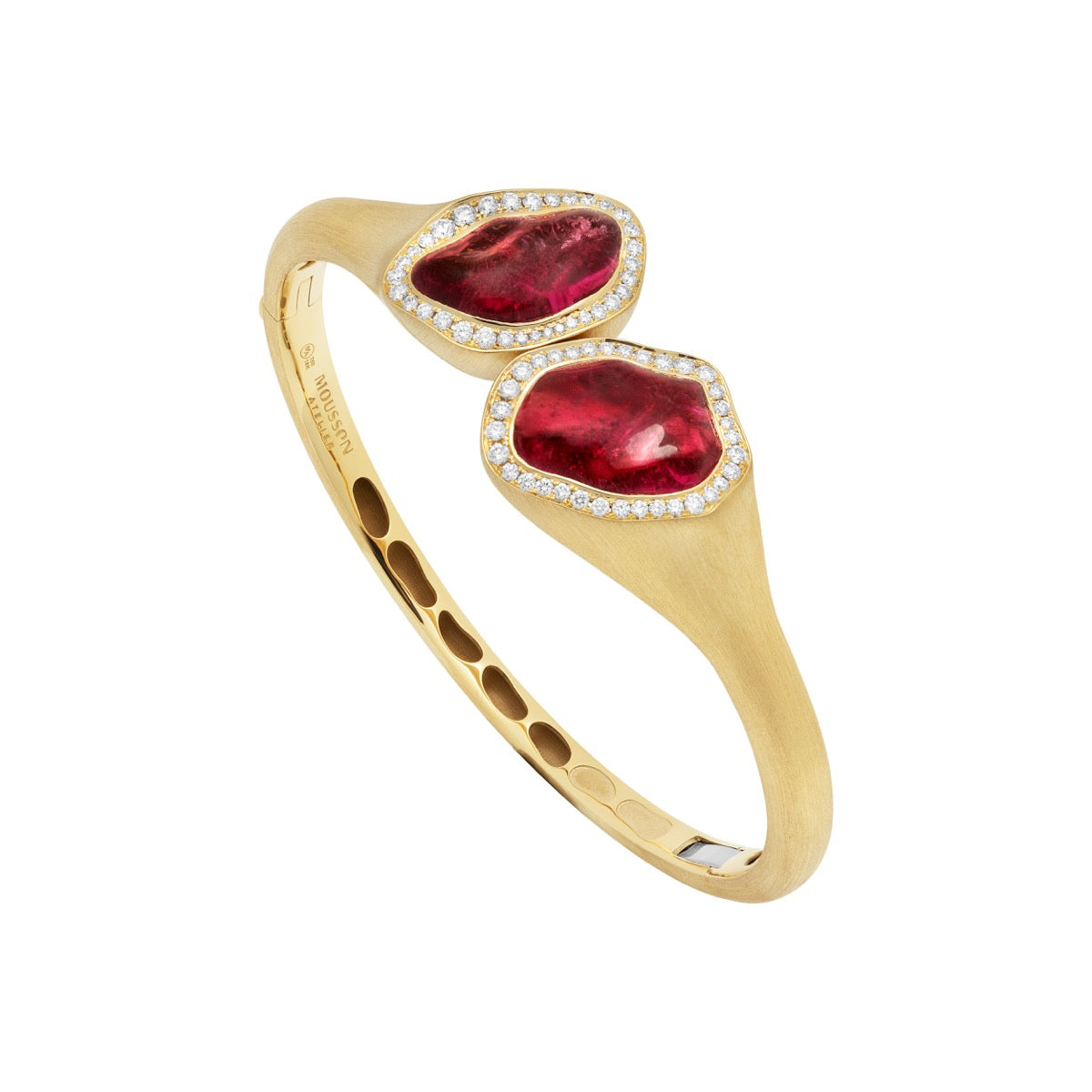 Rubellite, Diamonds 18K Yellow Gold Bracelet, Br 0030-47/1