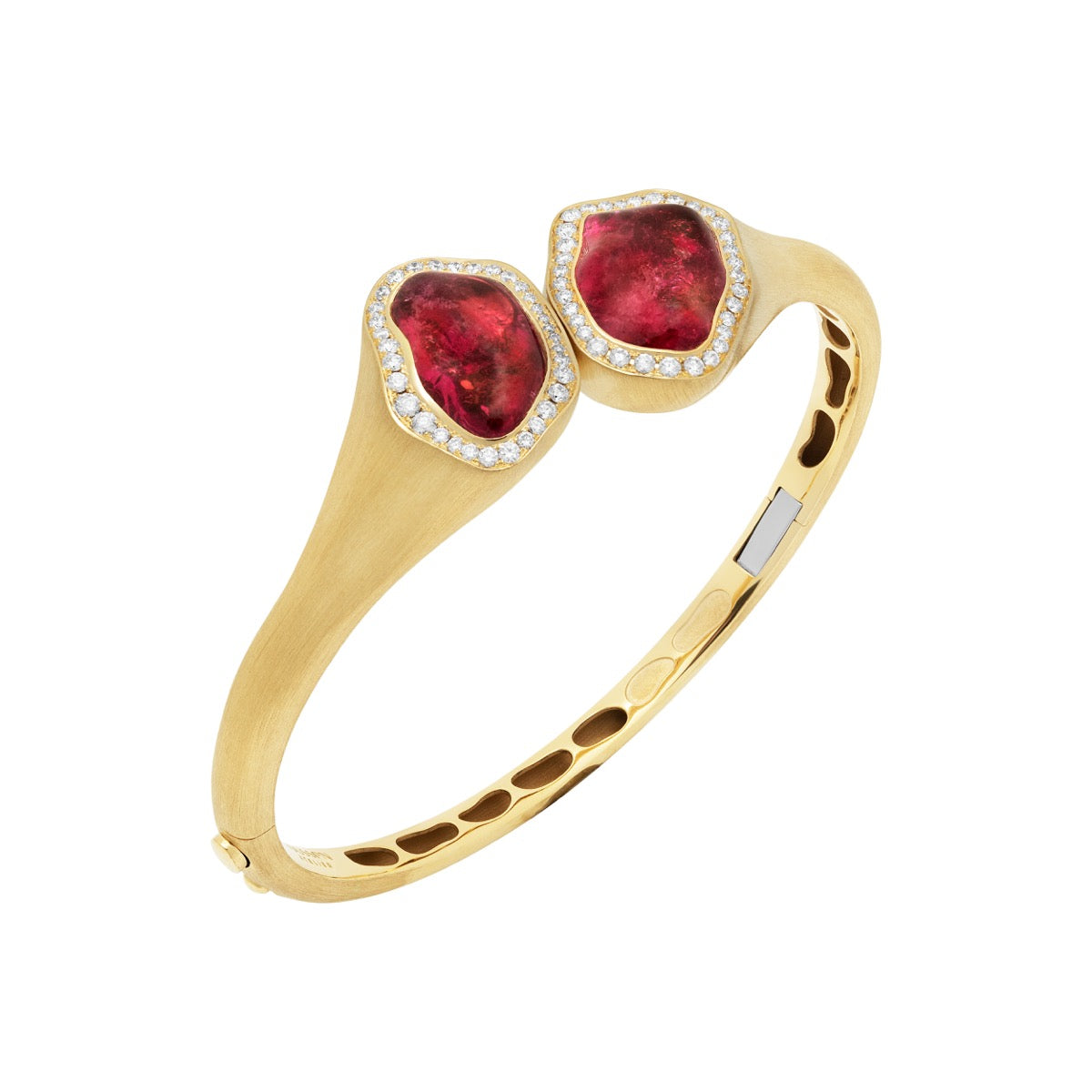 Rubellite, Diamonds 18K Yellow Gold Bracelet, Br 0030-47/1