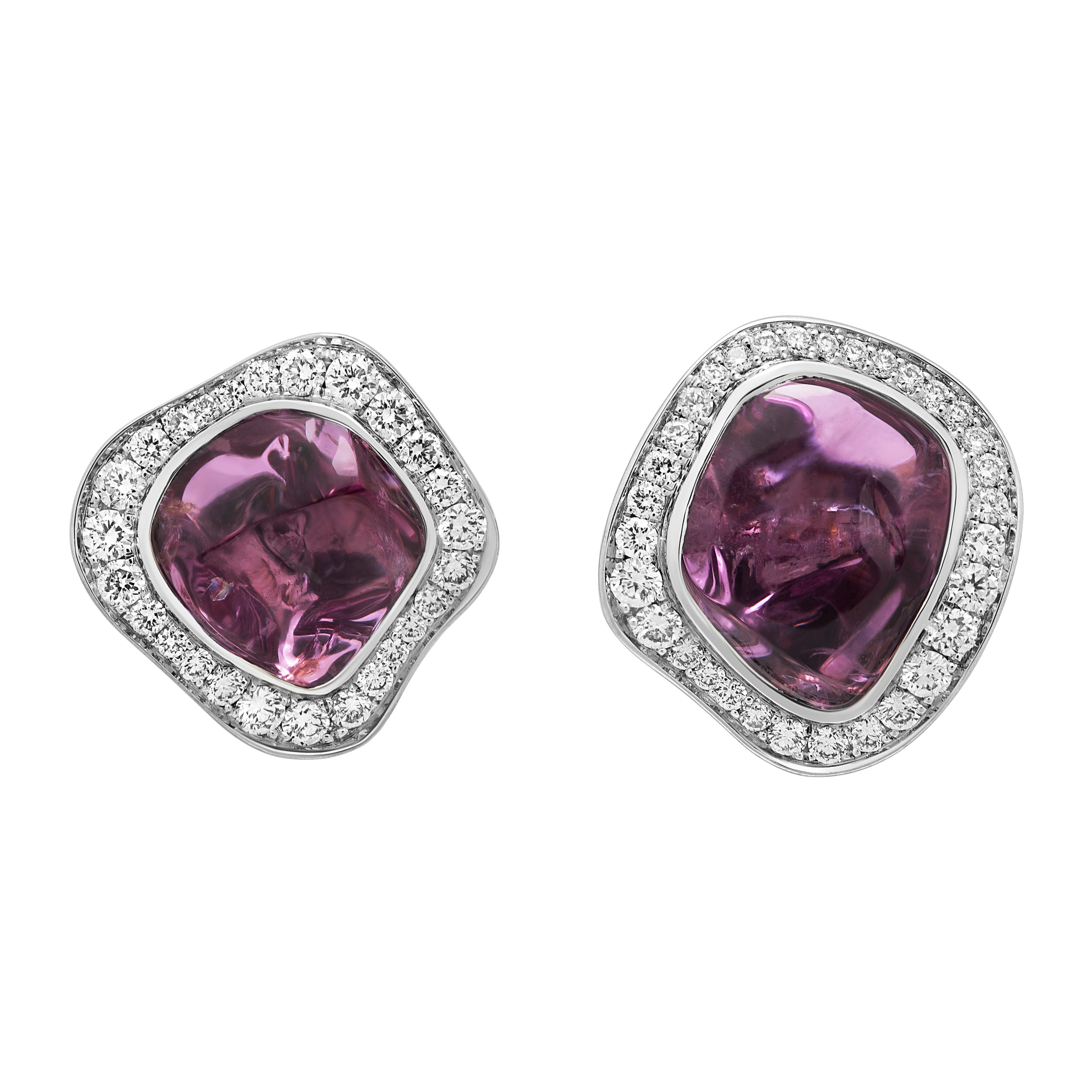Spinel, Diamonds 18K White Gold Earrings, E 0033-2/1