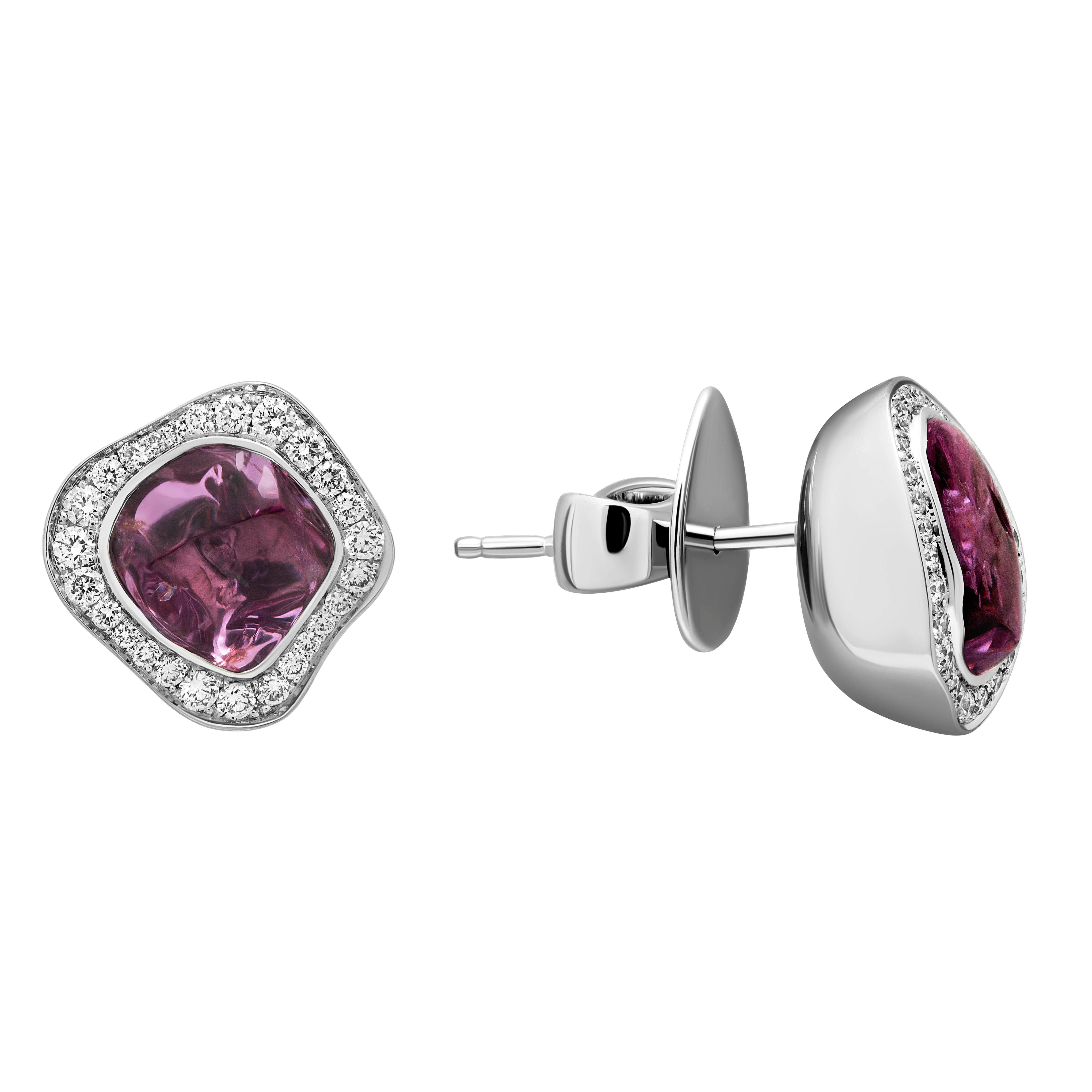 Spinel, Diamonds 18K White Gold Earrings, E 0033-2/1