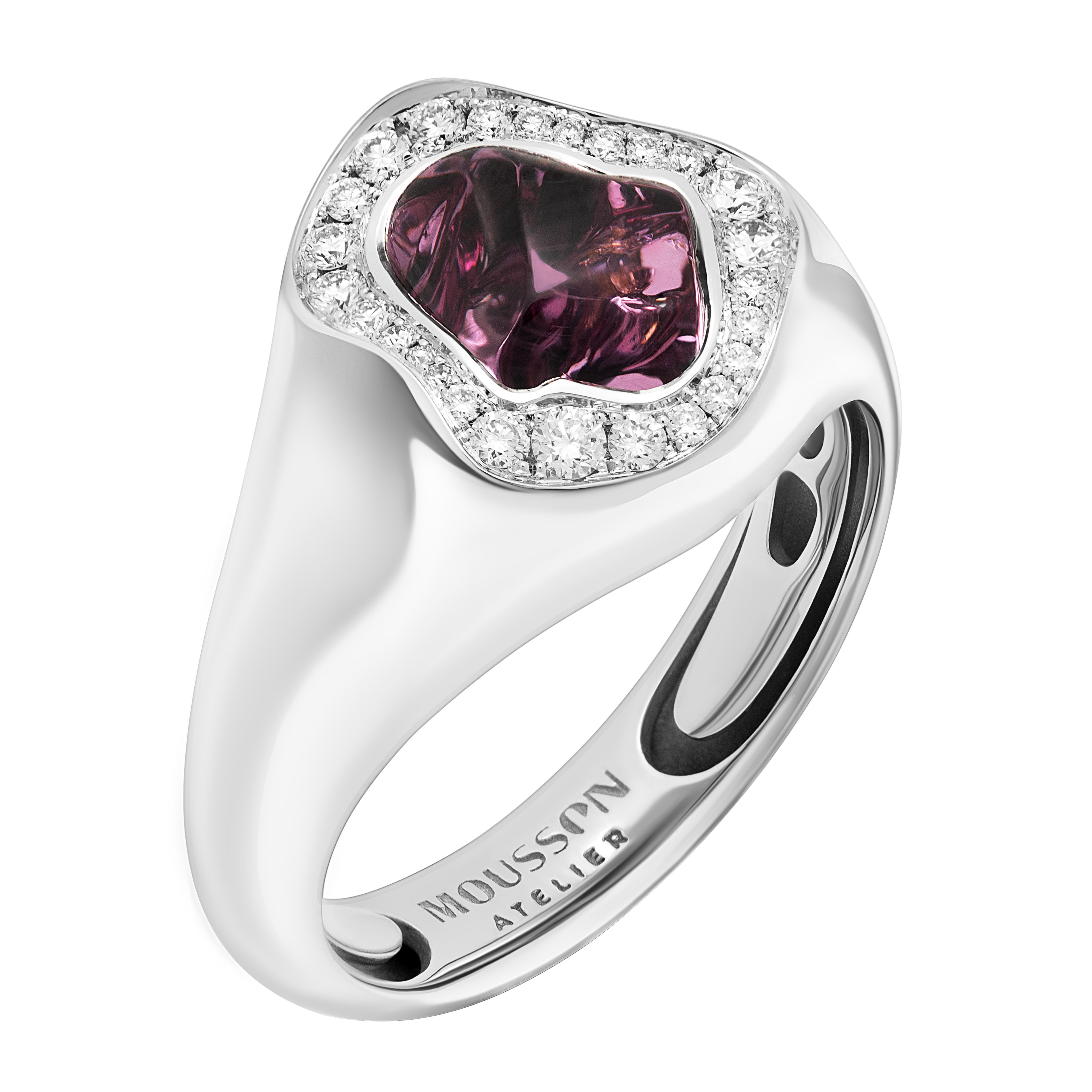 Spinel, Diamonds 18K White Gold Ring, R 0033-2/1