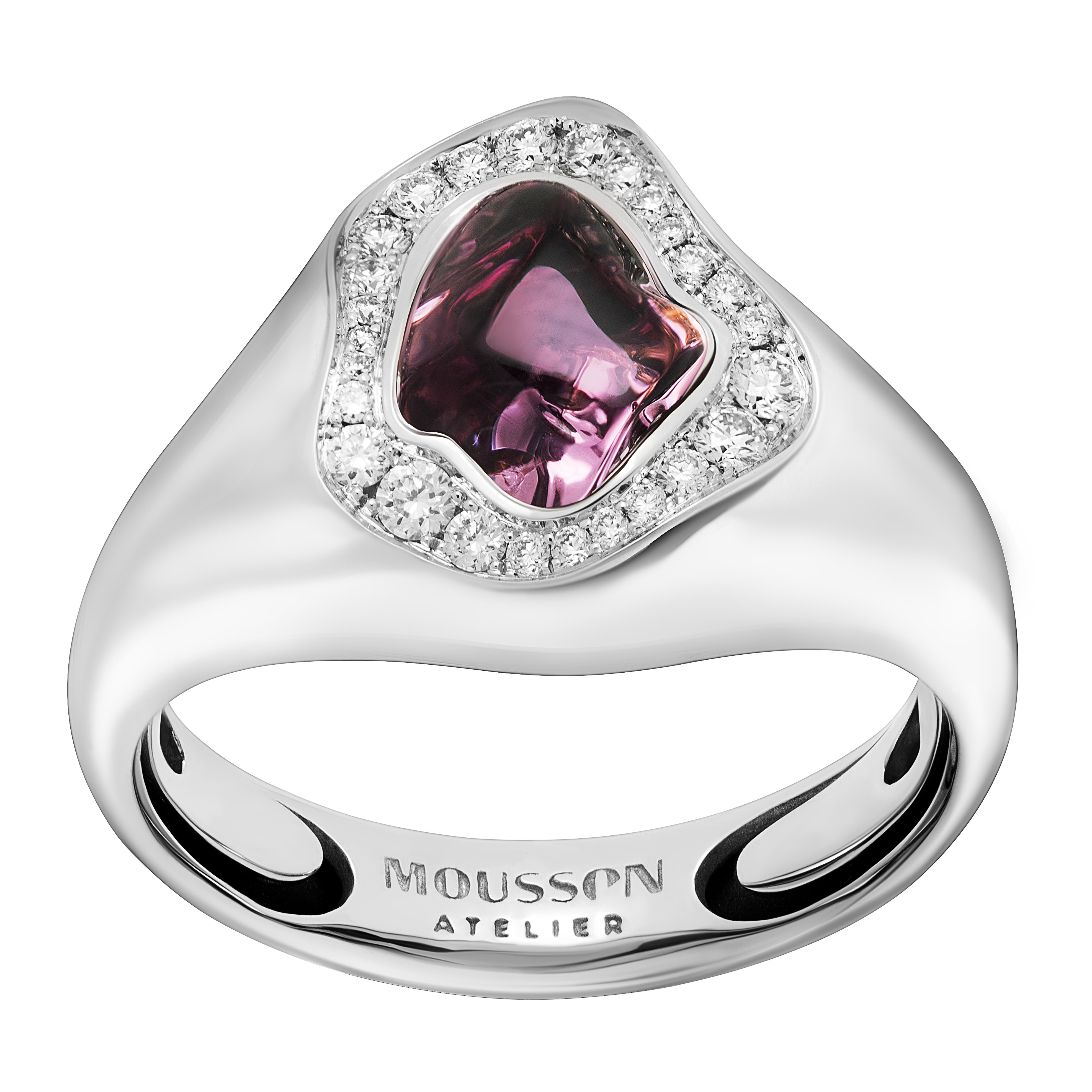 Spinel, Diamonds 18K White Gold Ring, R 0033-2/1
