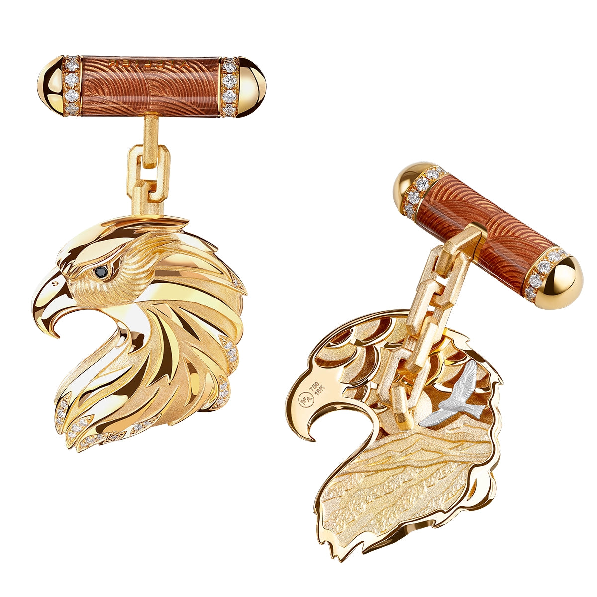 cufflinks, yellow gold