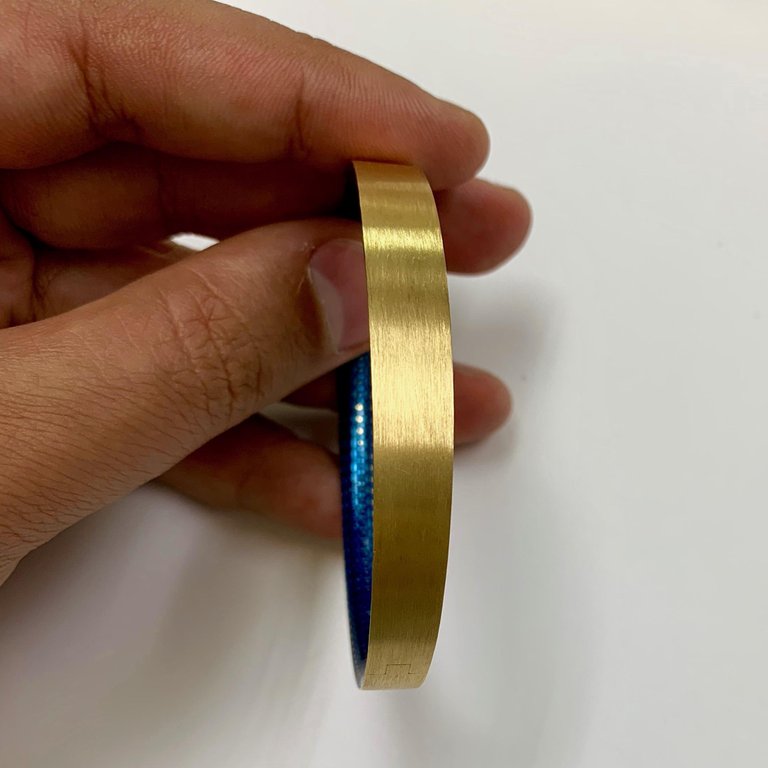 18K Yellow Gold, Enamel, Bangle
