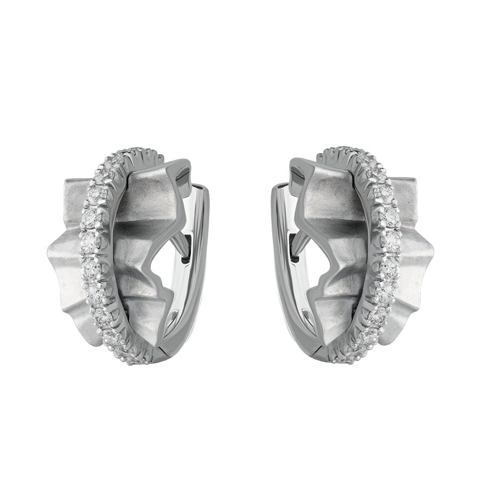 E 0002-0, 18K White Gold, Diamonds Earrings