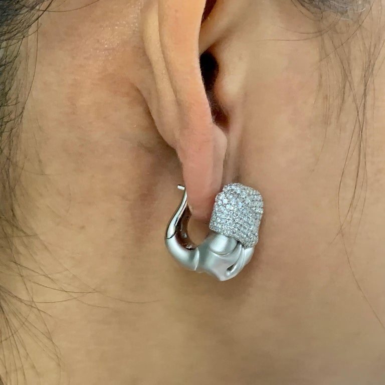 Diamonds 18K White Gold Earrings, E 0132-0