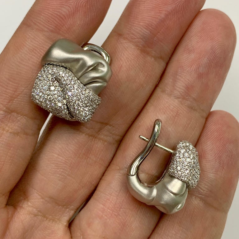 Diamonds 18K White Gold Earrings, E 0132-0