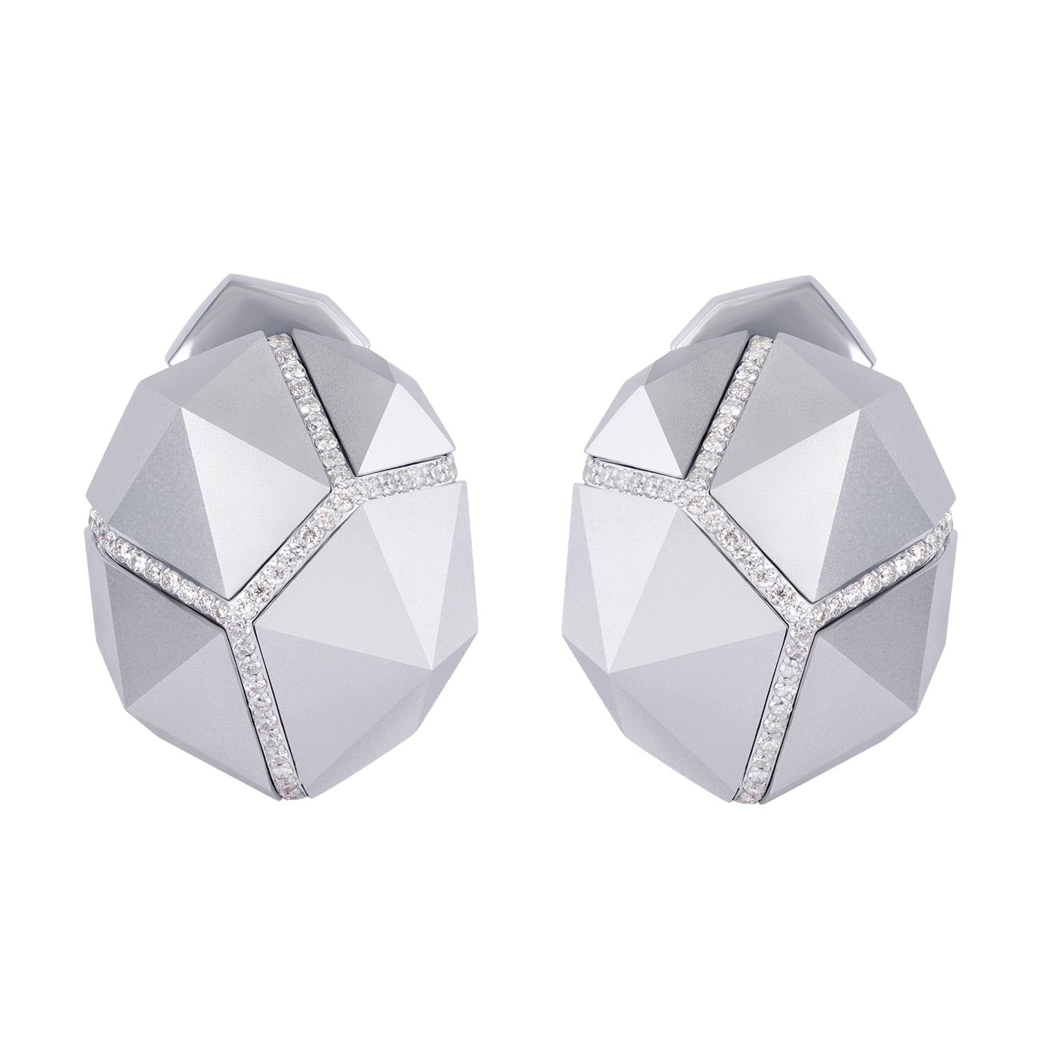 Diamonds 18K White Gold Earrings, E 0191-0