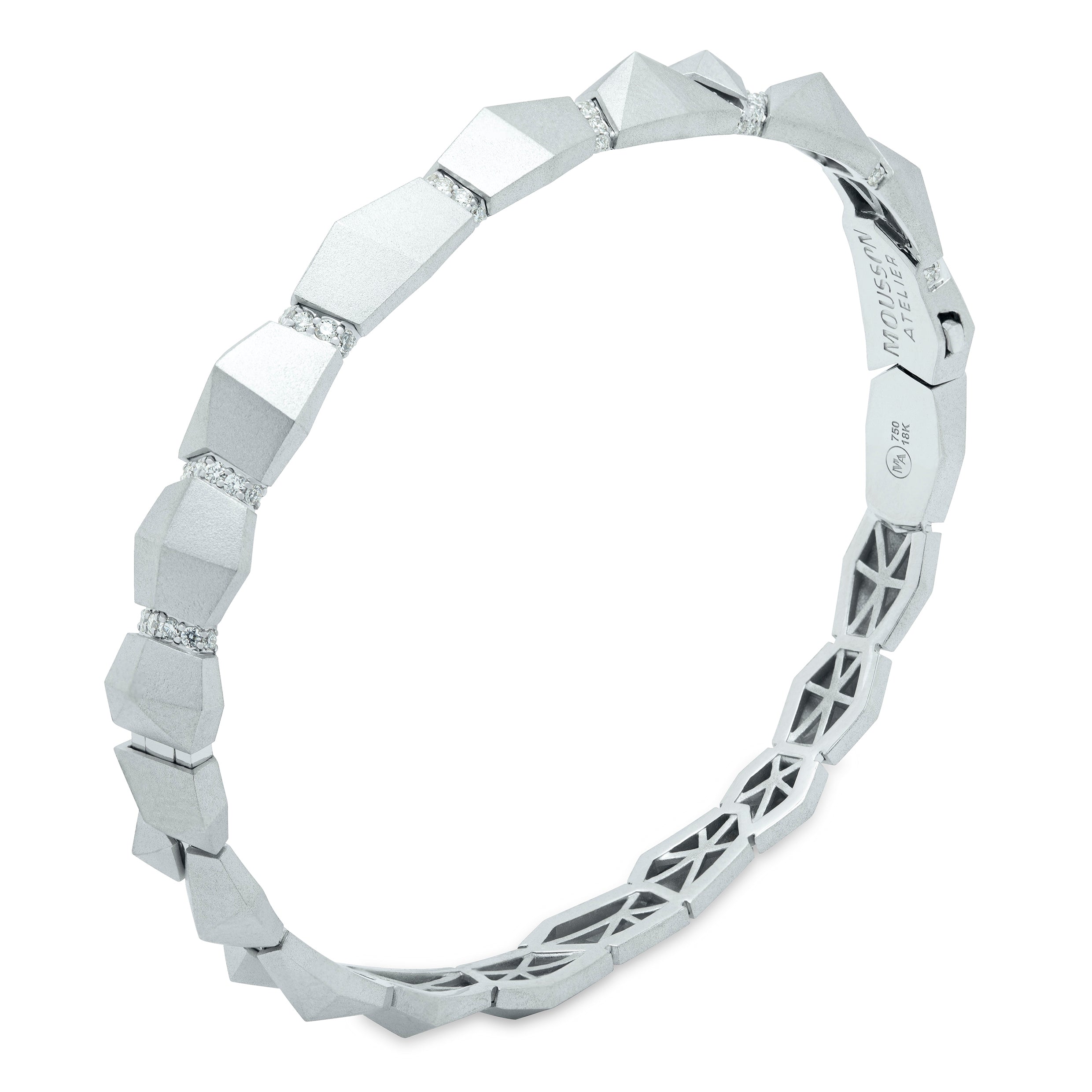 Br 0191-2, 18K White Gold, Diamonds Bracelet