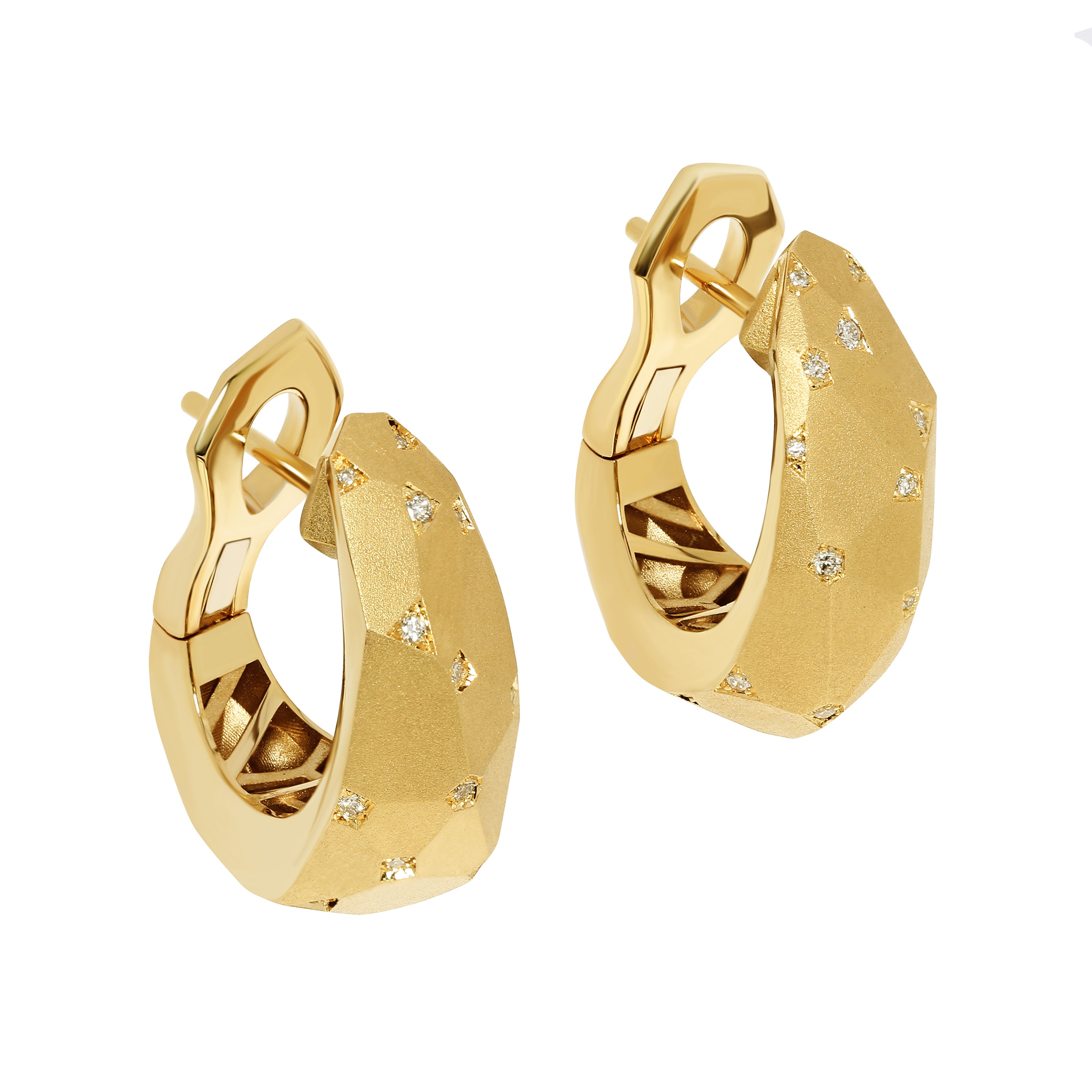 Diamonds 18K Yellow Gold Earrings, E 0190-7