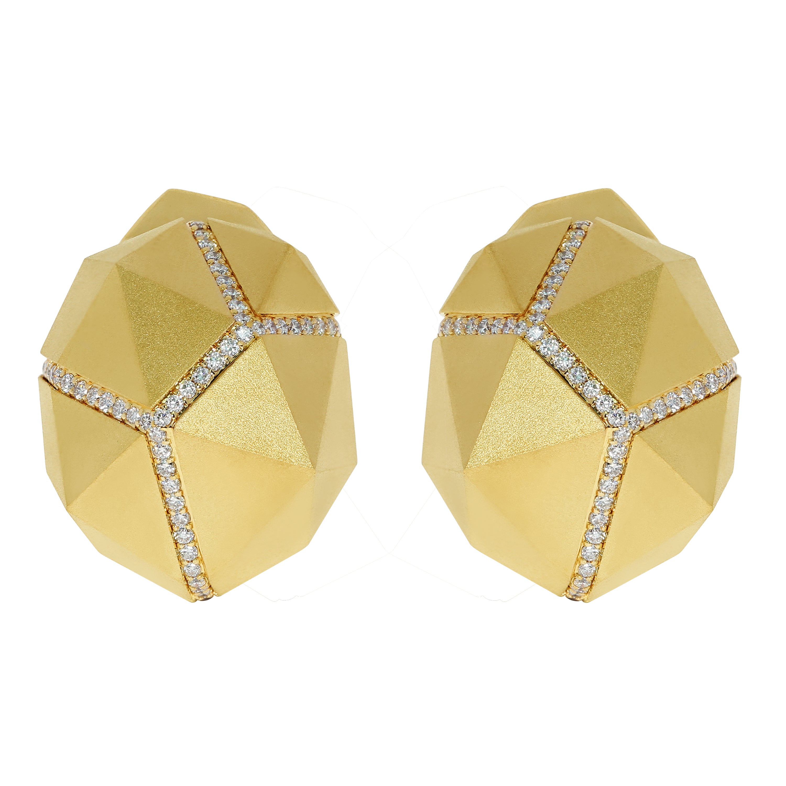 Diamonds 18K Yellow Gold Earrings, E 0191-0