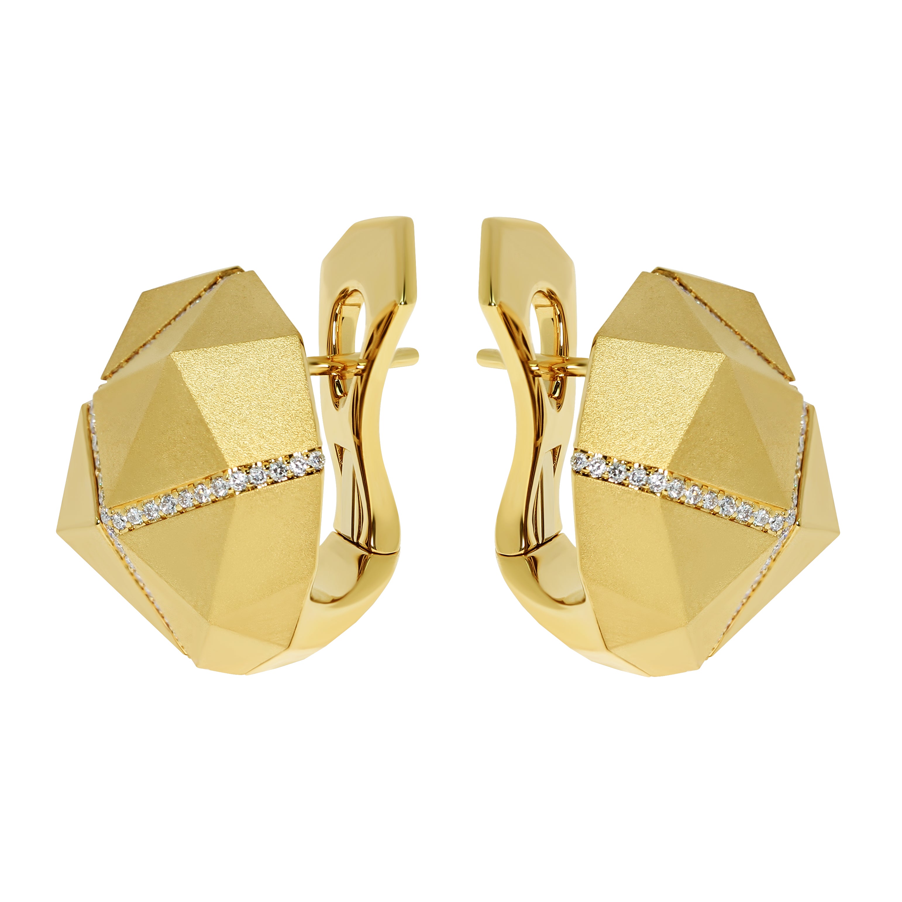 Diamonds 18K Yellow Gold Earrings, E 0191-0