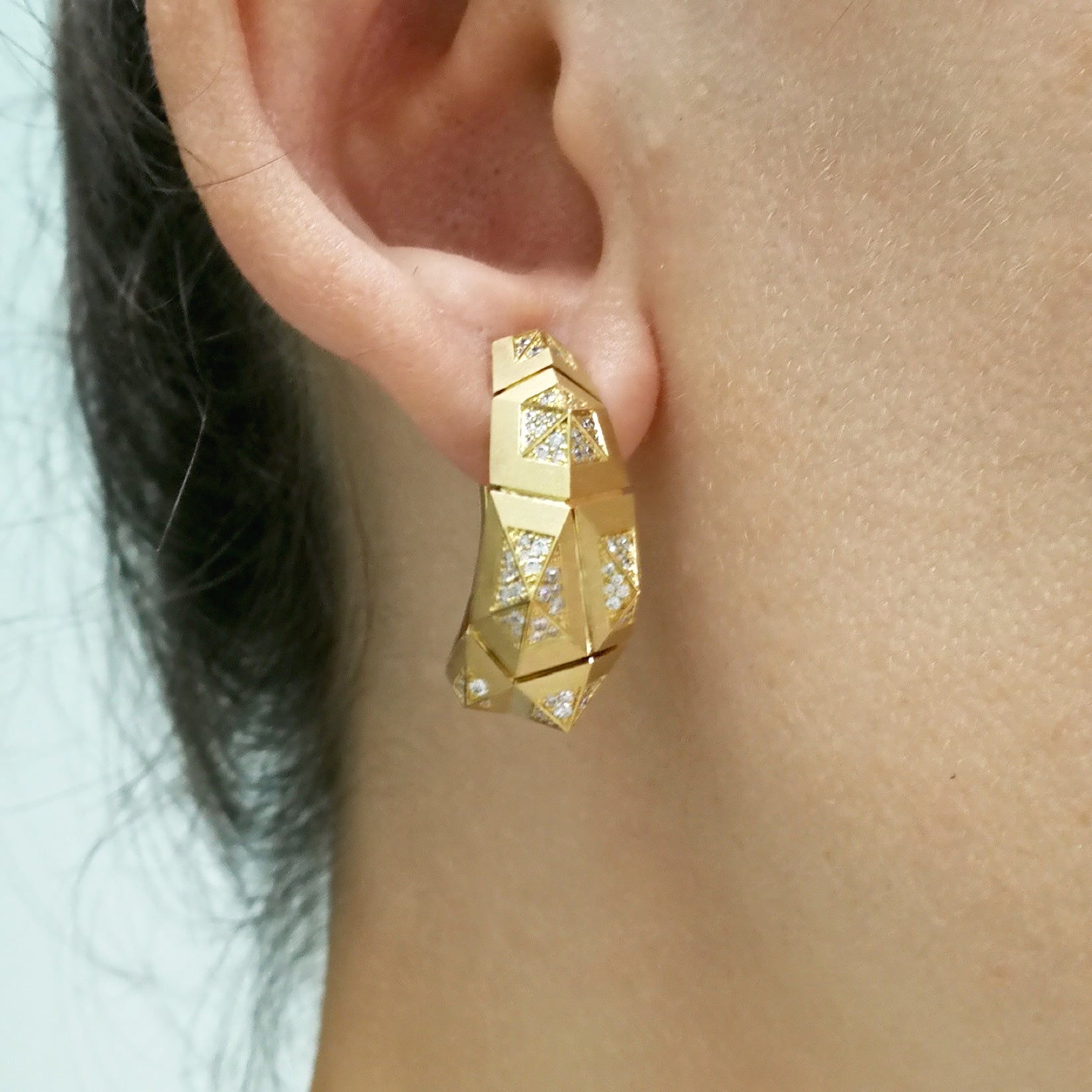 Diamonds 18K Yellow Gold Earrings, E 0191-4