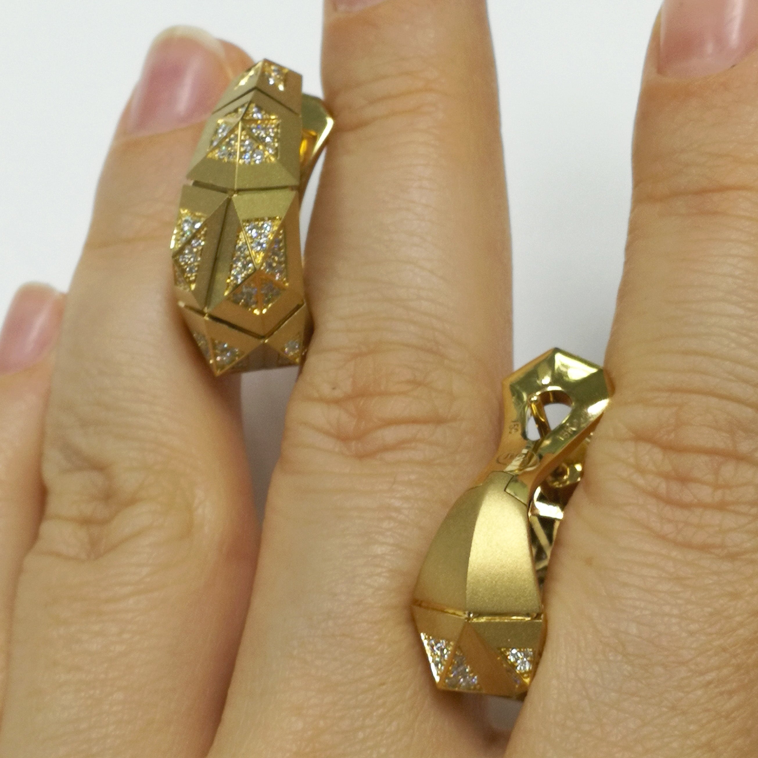 Diamonds 18K Yellow Gold Earrings, E 0191-4
