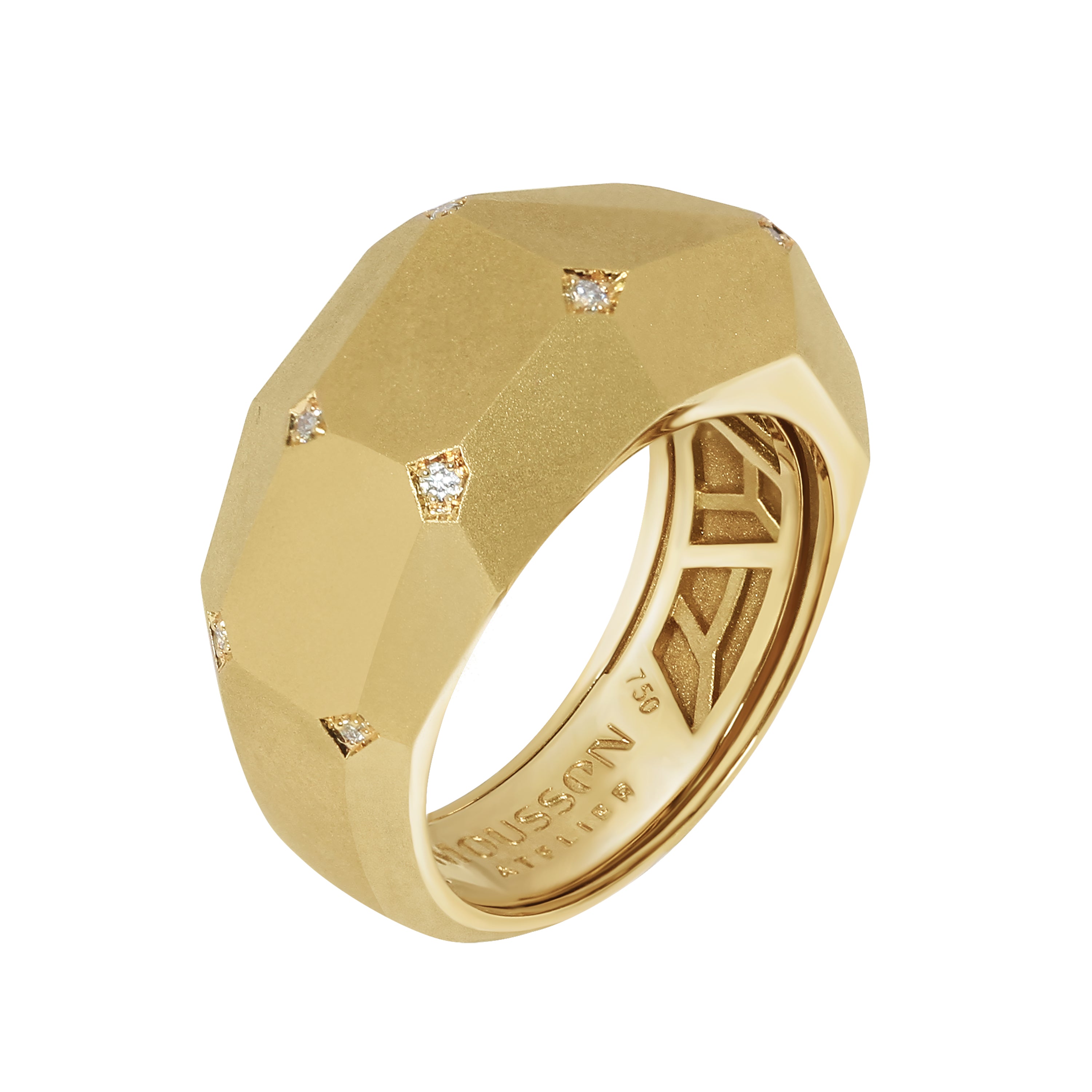 R 0190-5, 18K Yellow Gold, Diamonds Ring
