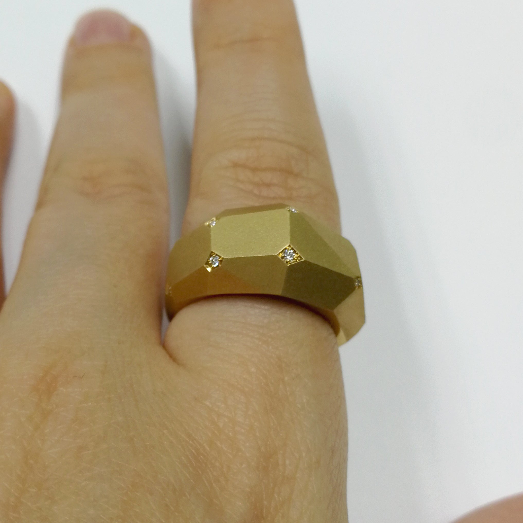 18K Yellow Gold, Diamonds Ring, R 0190-5