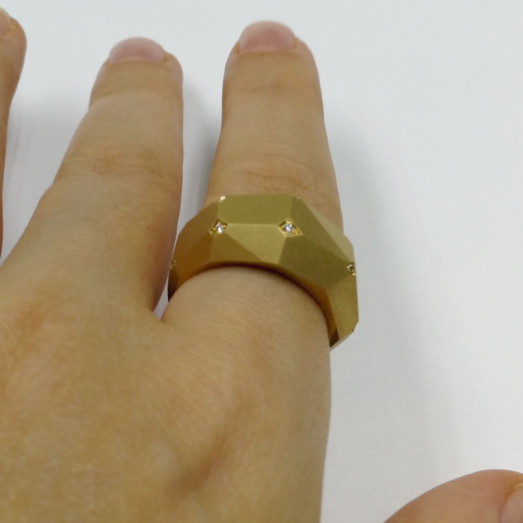 18K Yellow Gold, Diamonds Ring, R 0190-5