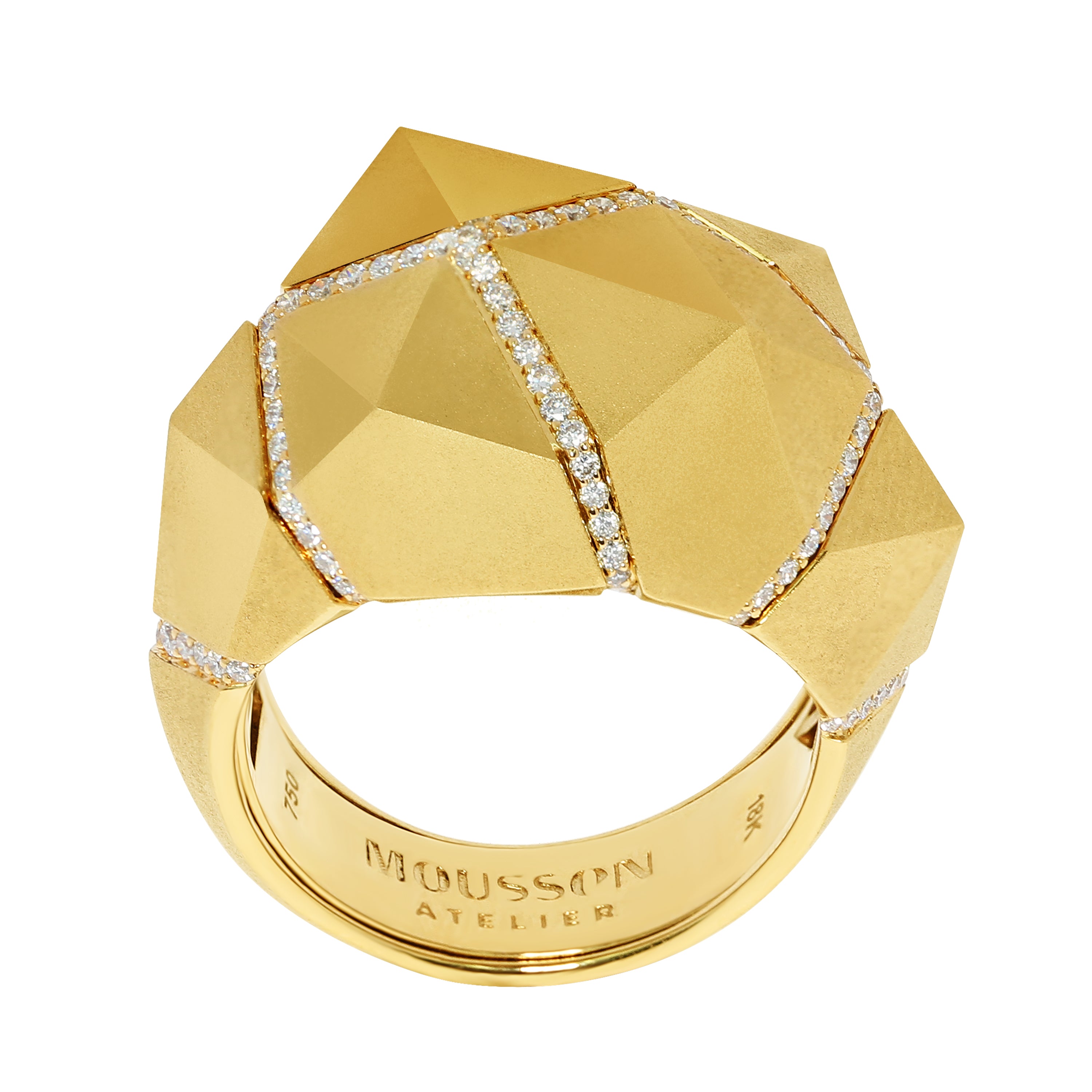Diamonds 18K Yellow Gold Ring, R 0191-0