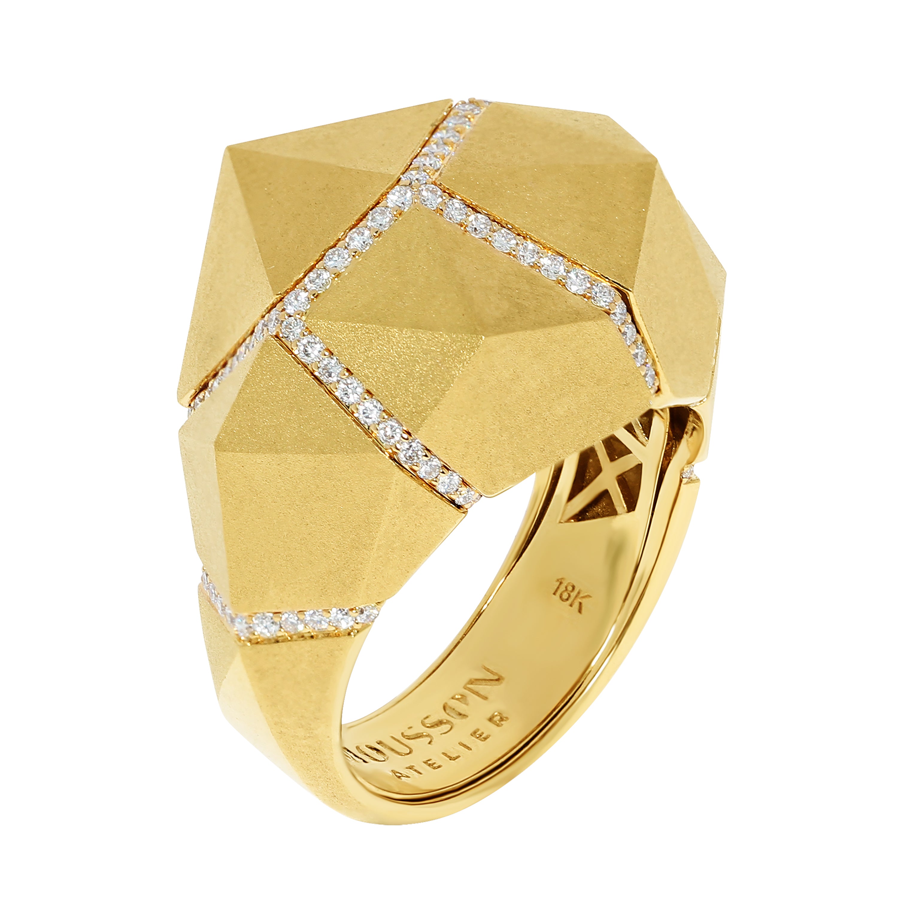 Diamonds 18K Yellow Gold Ring, R 0191-0