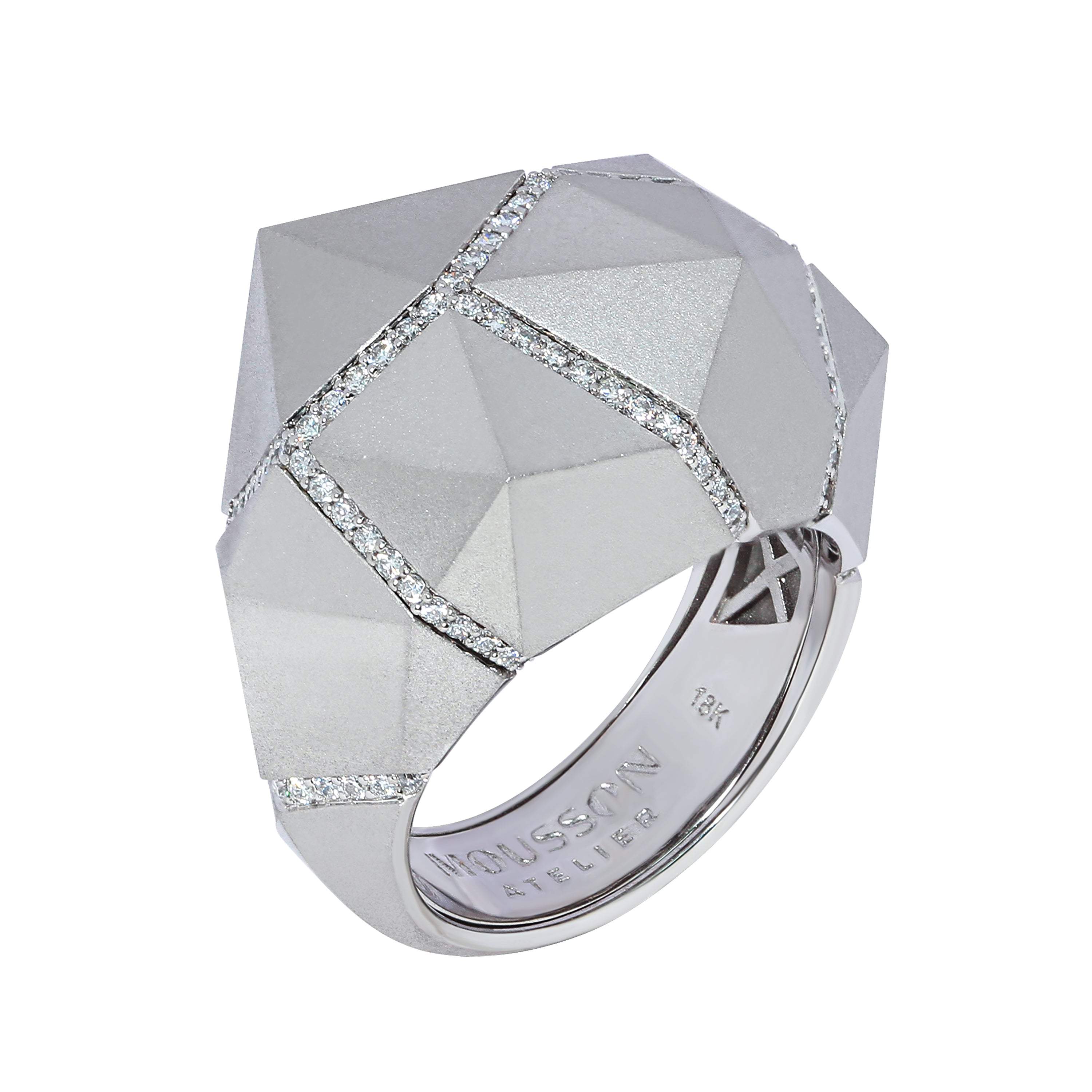 Diamonds 18K White Gold Ring, R 0191-0