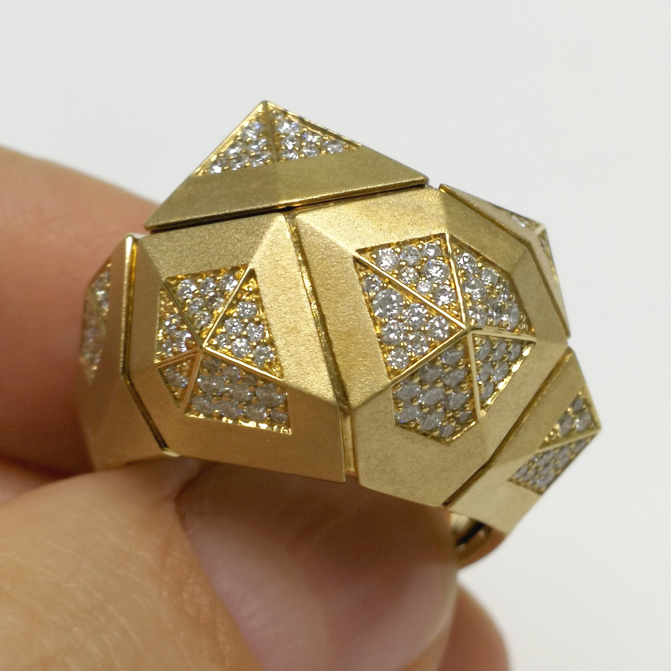 18K Yellow Gold, Diamonds Ring, R 0191-1