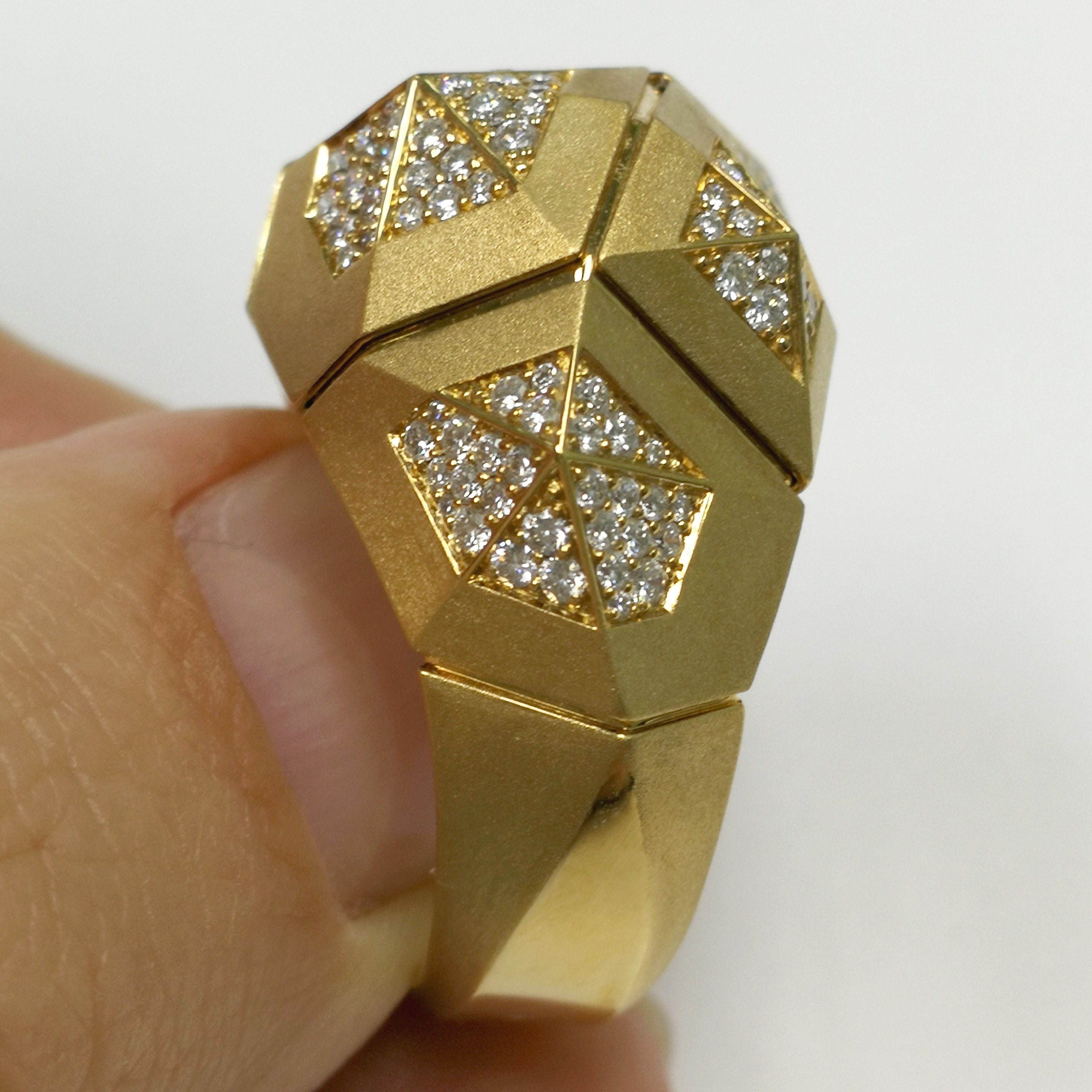 18K Yellow Gold, Diamonds Ring, R 0191-1