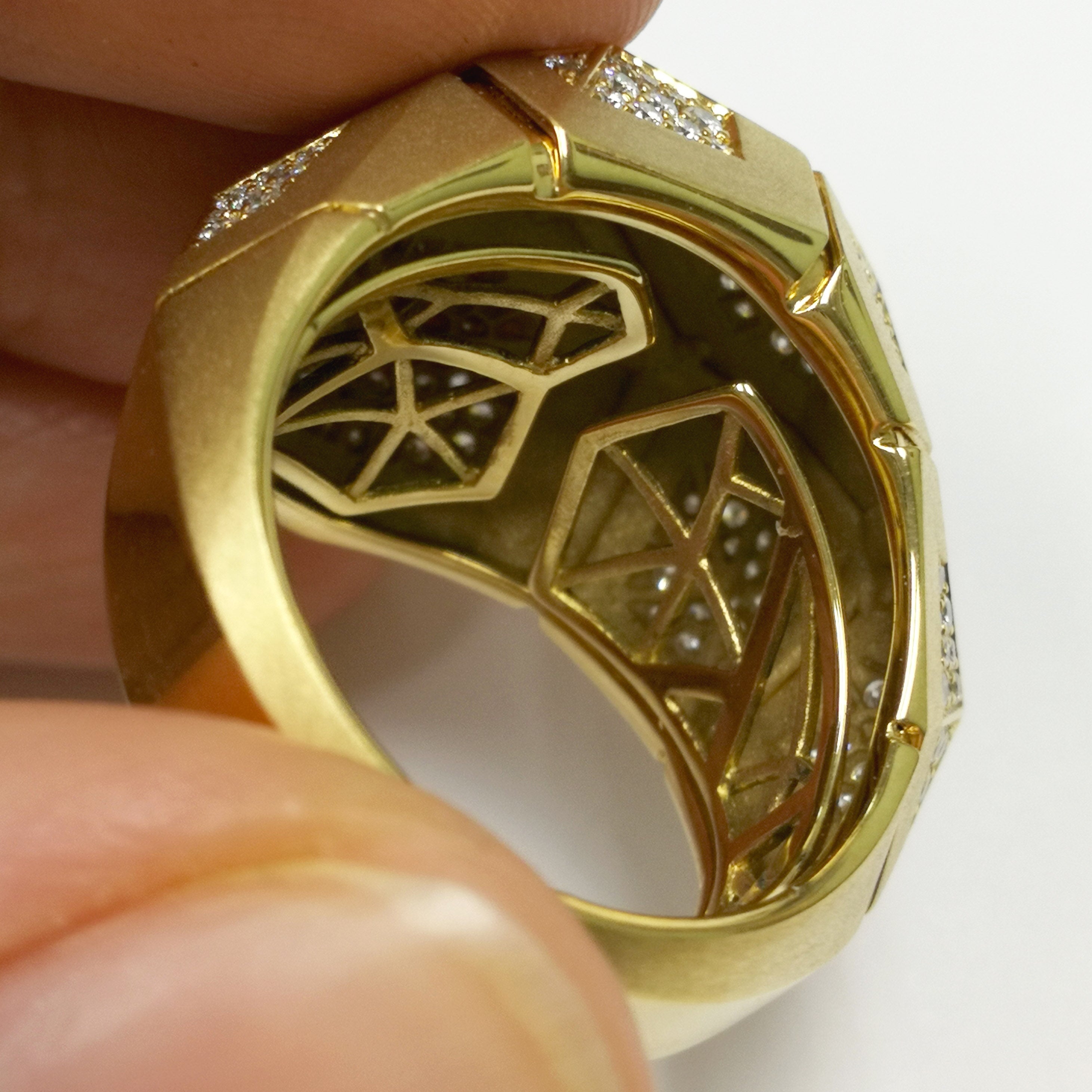 18K Yellow Gold, Diamonds Ring, R 0191-1