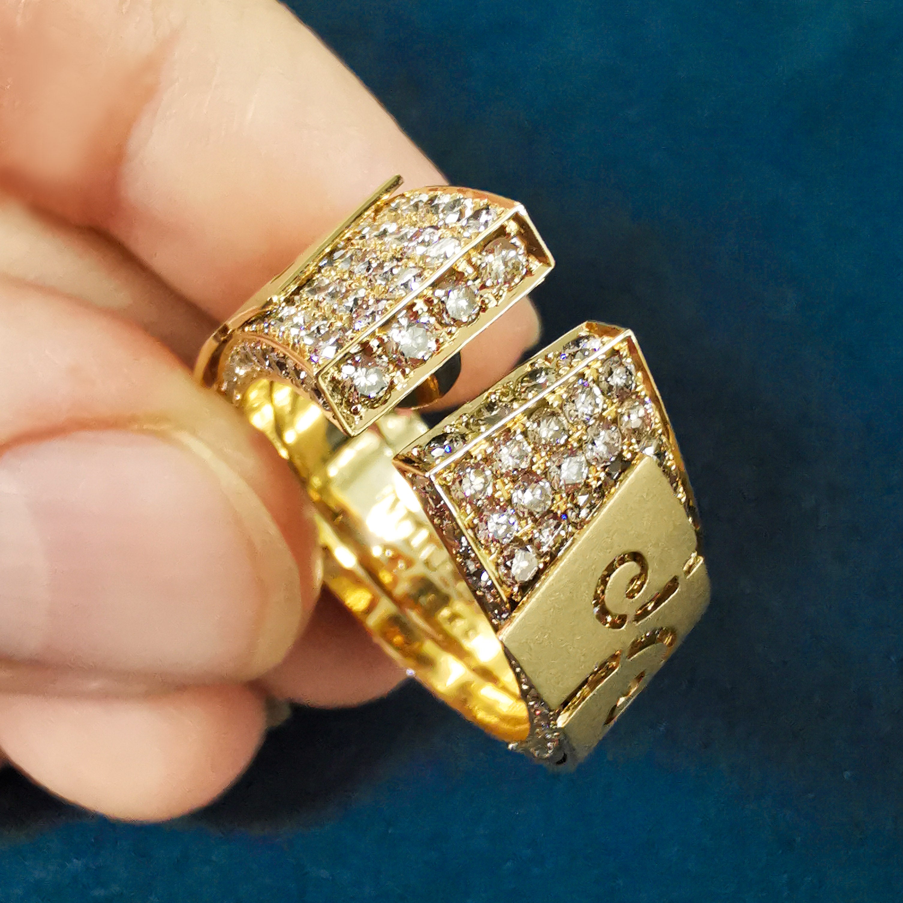 Champagne Diamonds 18K Yellow Gold Ring, R 0003-1