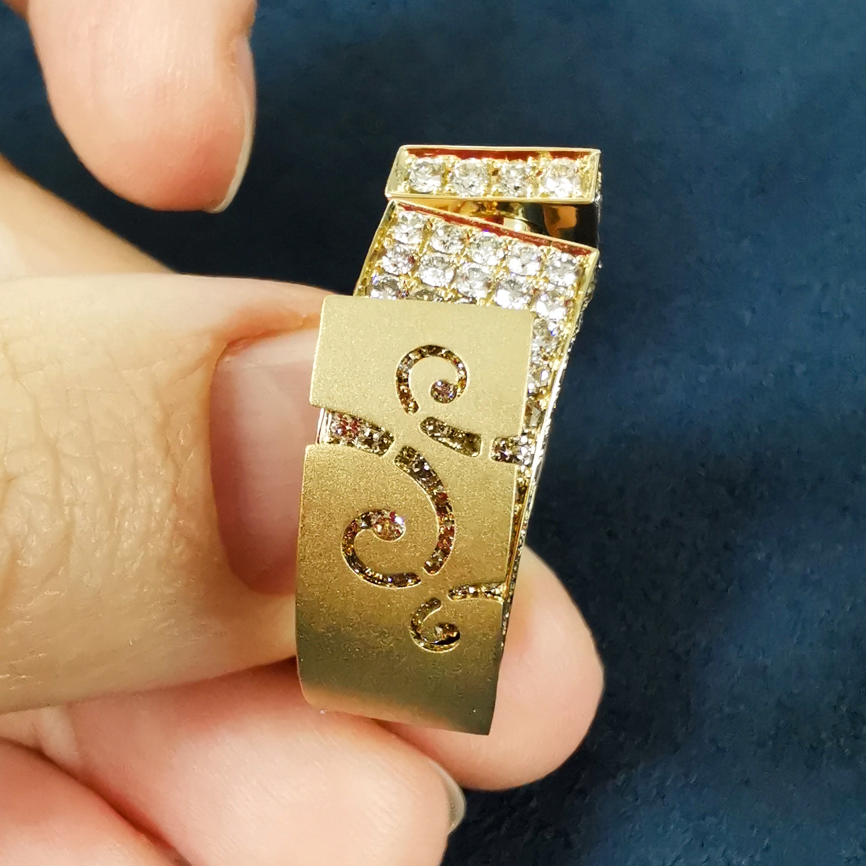 Champagne Diamonds 18K Yellow Gold Ring, R 0003-1