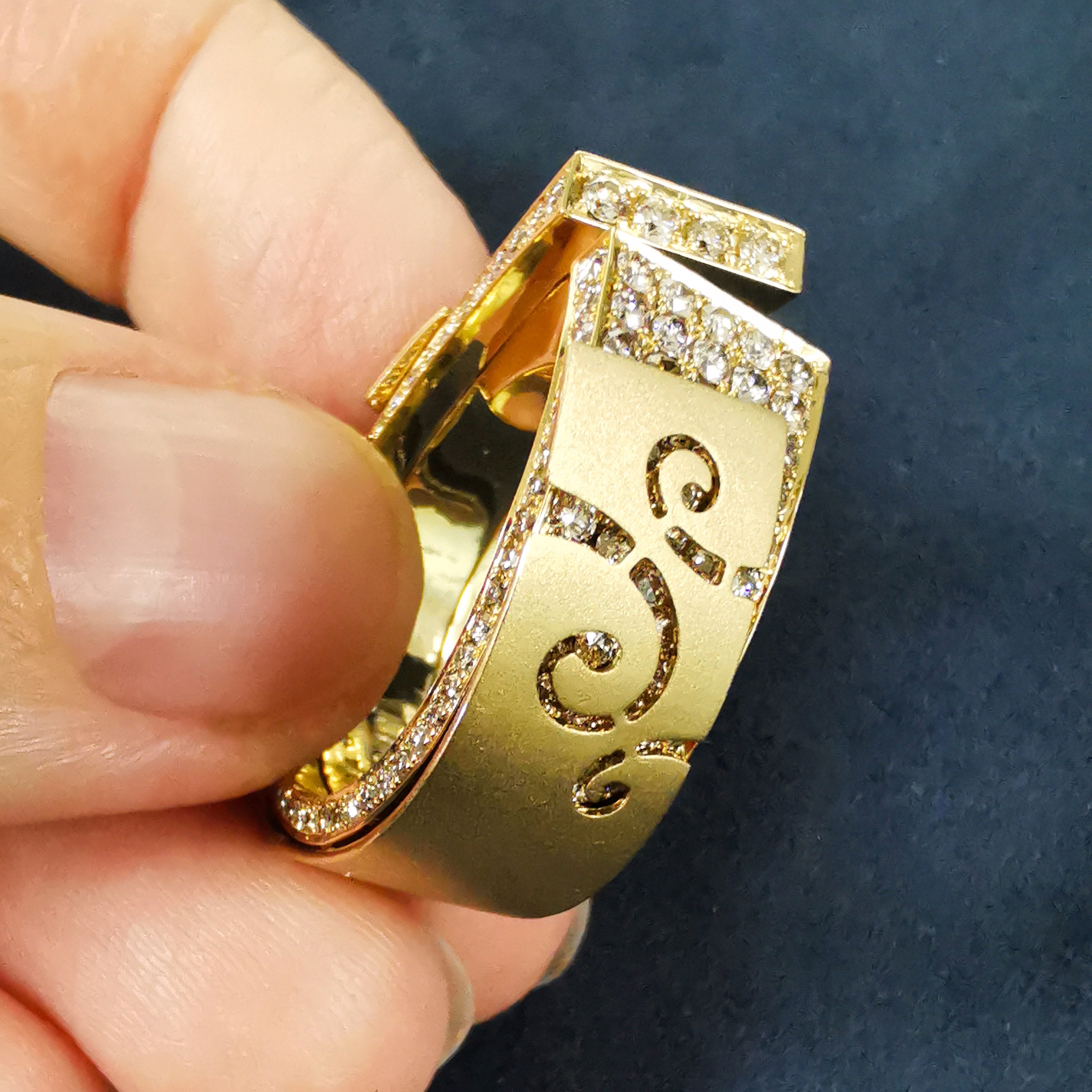 Champagne Diamonds 18K Yellow Gold Ring, R 0003-1