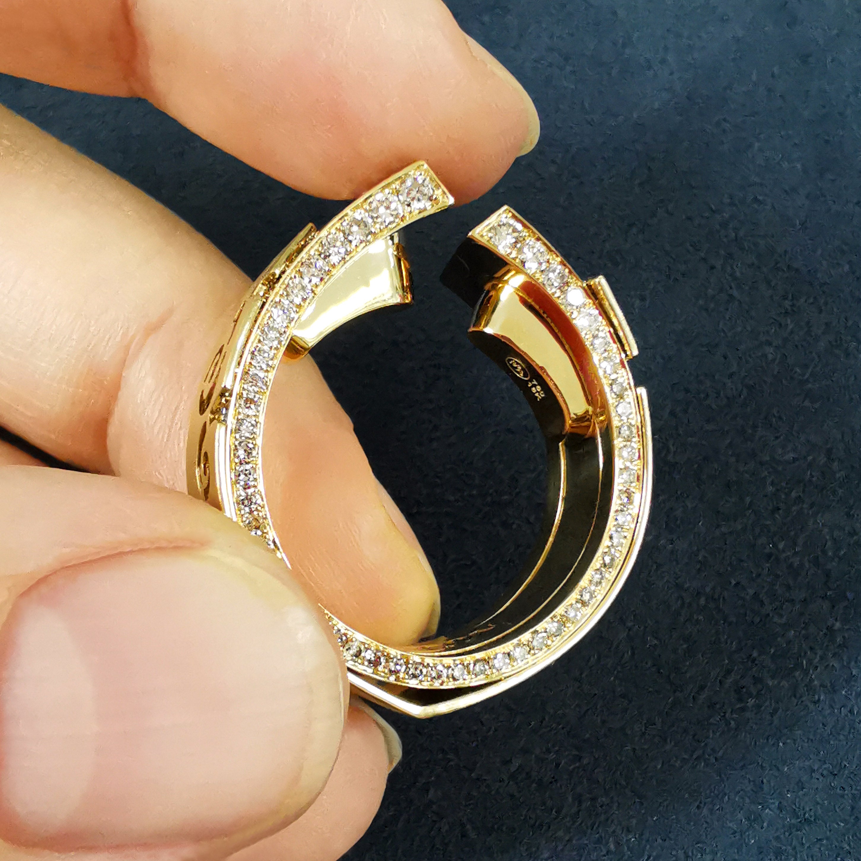 Champagne Diamonds 18K Yellow Gold Ring, R 0003-1