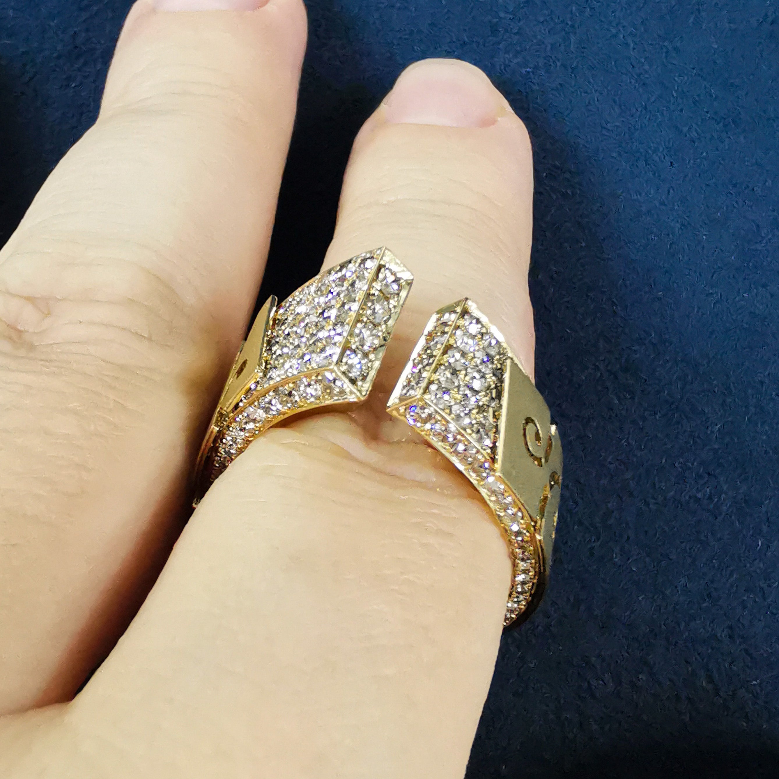 Champagne Diamonds 18K Yellow Gold Ring, R 0003-1