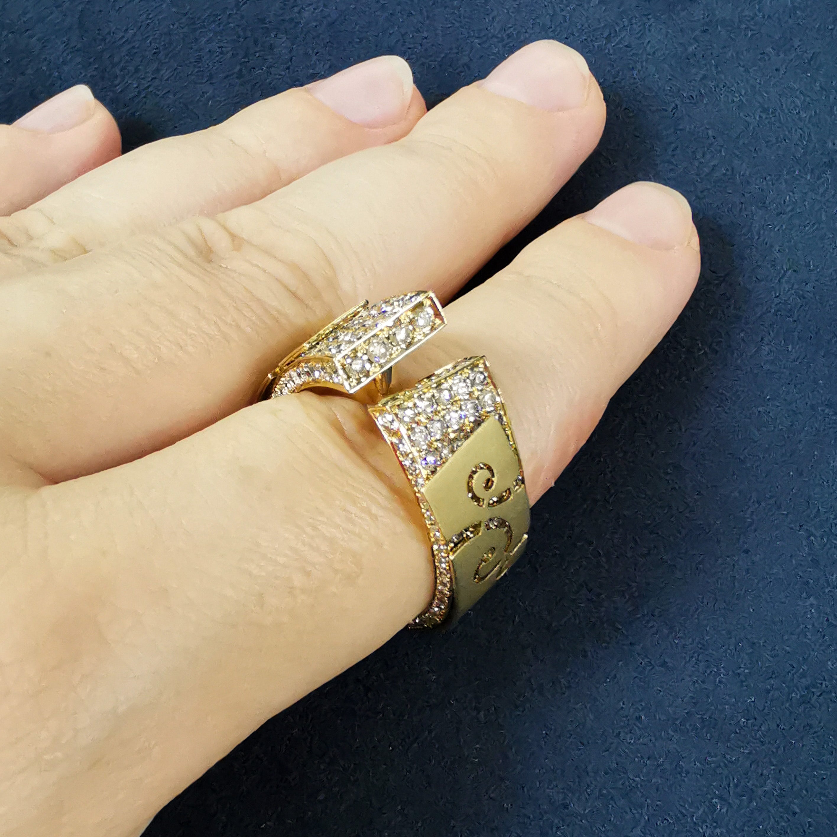 Champagne Diamonds 18K Yellow Gold Ring, R 0003-1