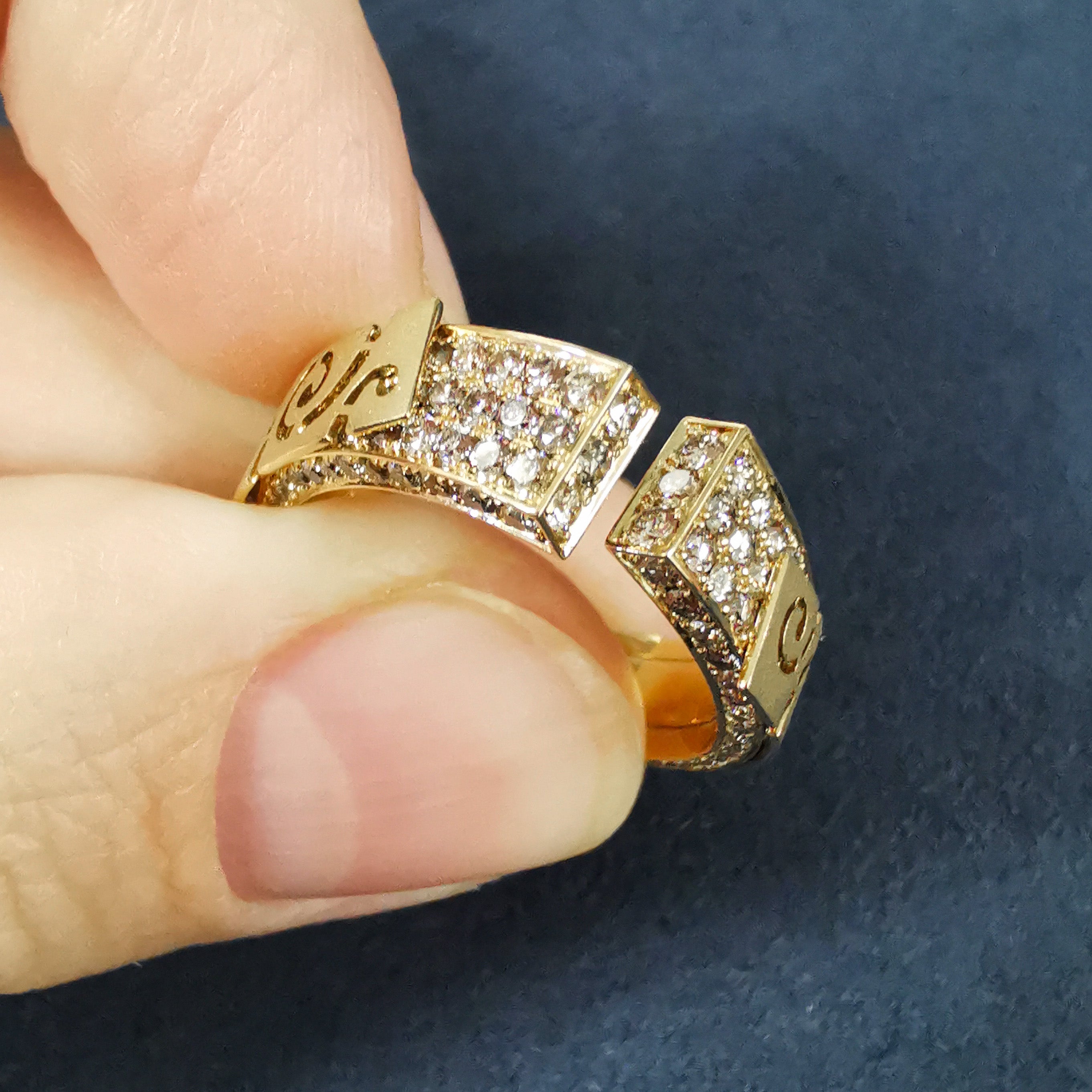 Champagne Diamonds 18K Yellow Gold Ring, R 0003-3