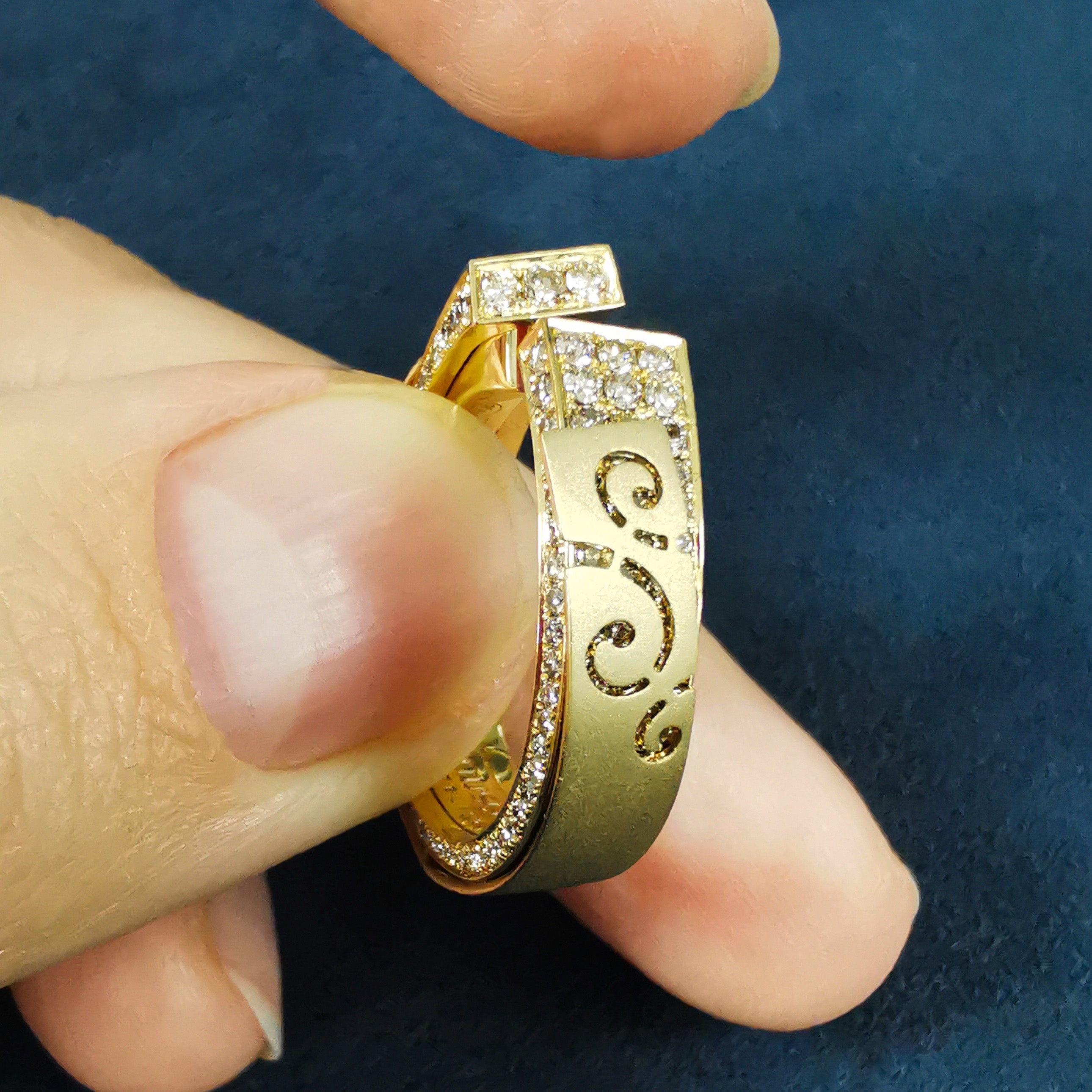 Champagne Diamonds 18K Yellow Gold Ring, R 0003-3