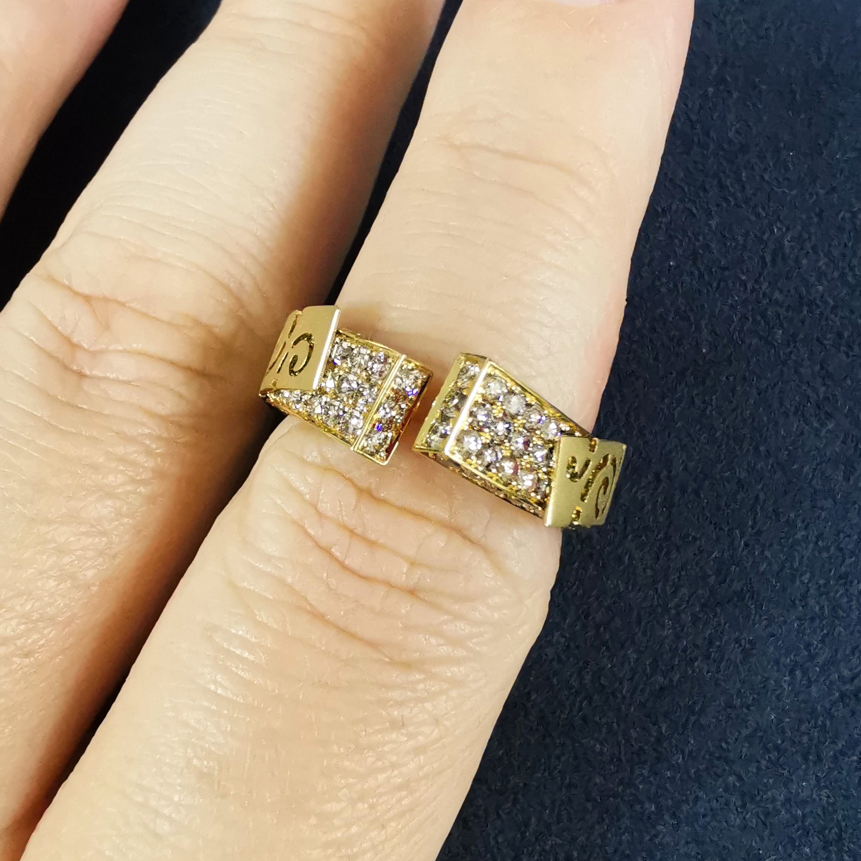 Champagne Diamonds 18K Yellow Gold Ring, R 0003-3