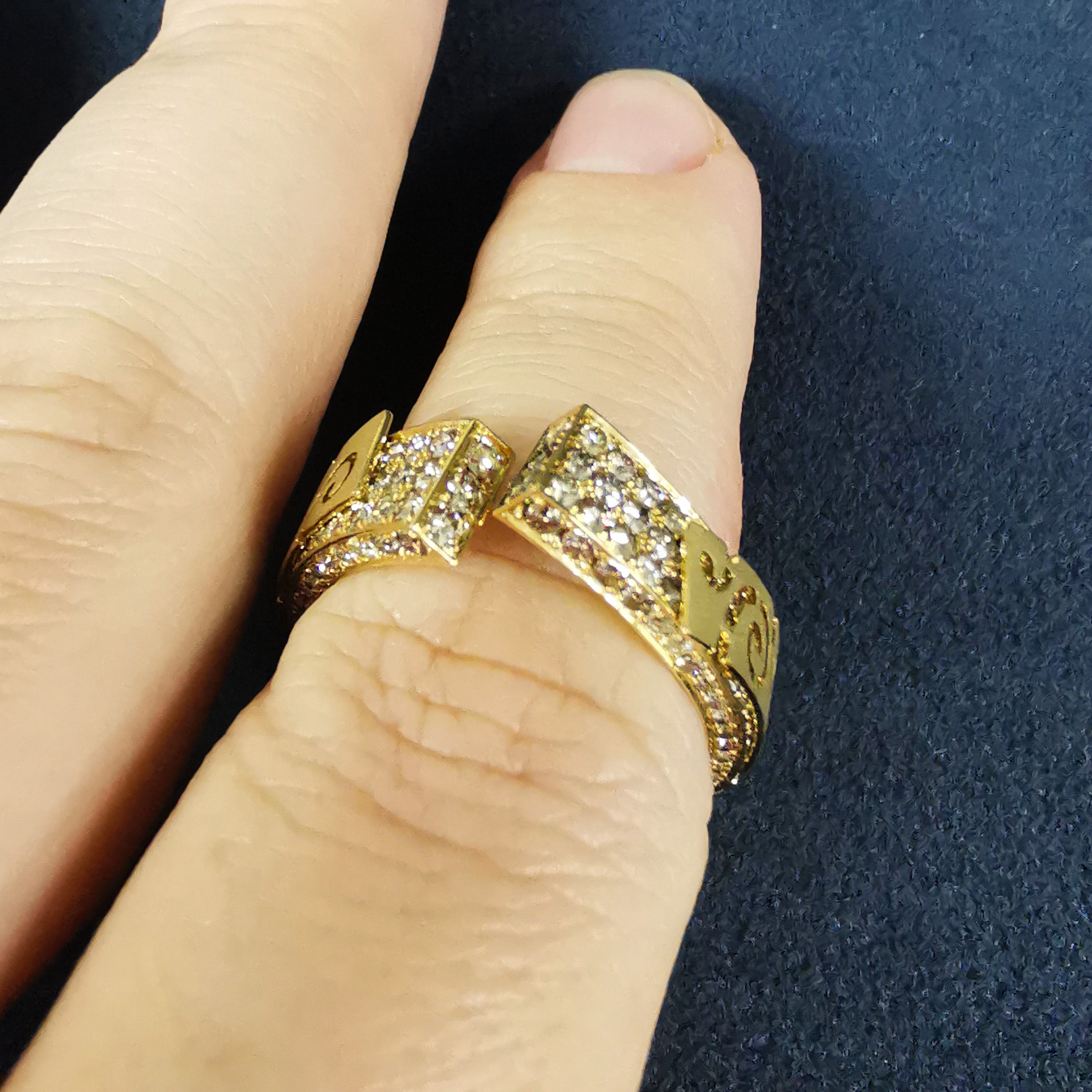 Champagne Diamonds 18K Yellow Gold Ring, R 0003-3
