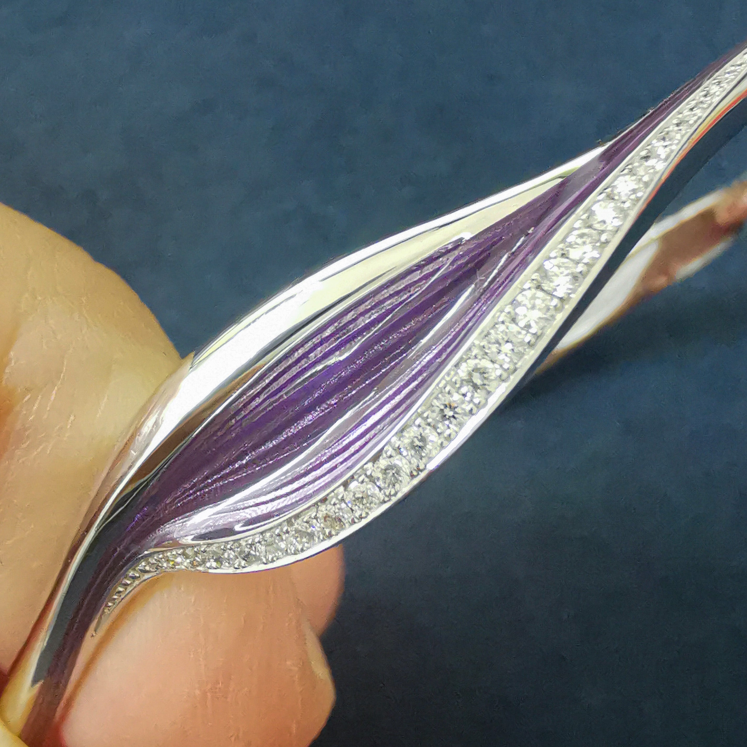 Enamel, Diamonds 18K White Gold Bracelet, Br 0123-21