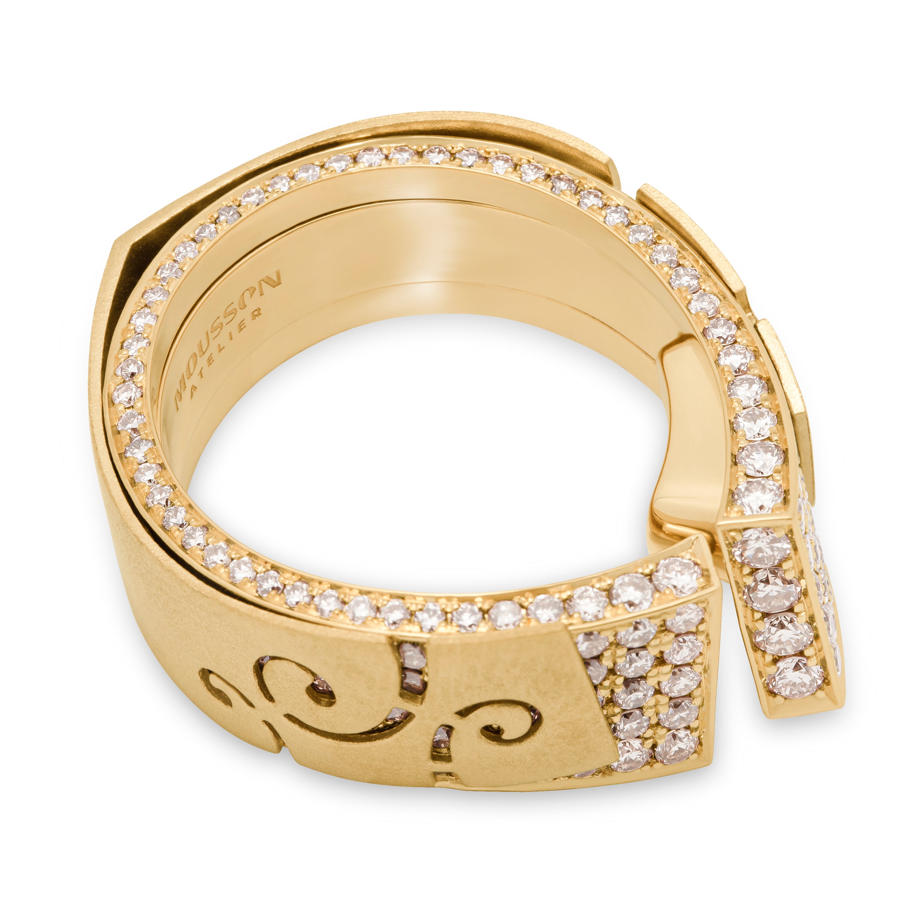 Champagne Diamonds 18K Yellow Gold Ring, R 0003-1
